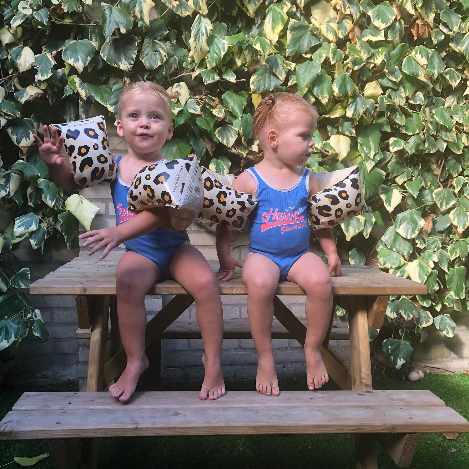 Arm puffs in Leopard print 0-2 years, Swim Essentials