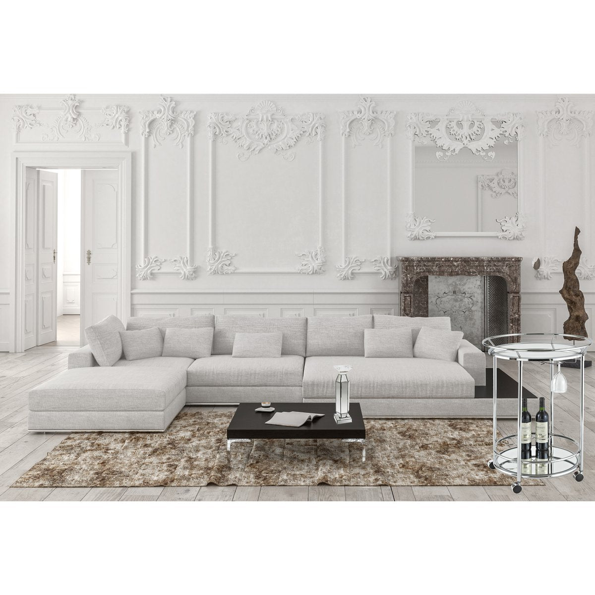 The Mirrored Luxe Trolley | Serveringsvagn