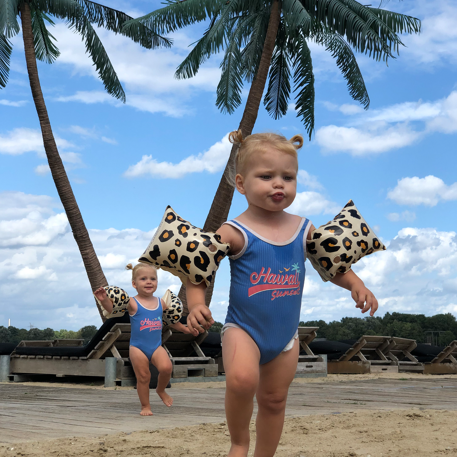 Arm puffs in Leopard print 0-2 years, Swim Essentials
