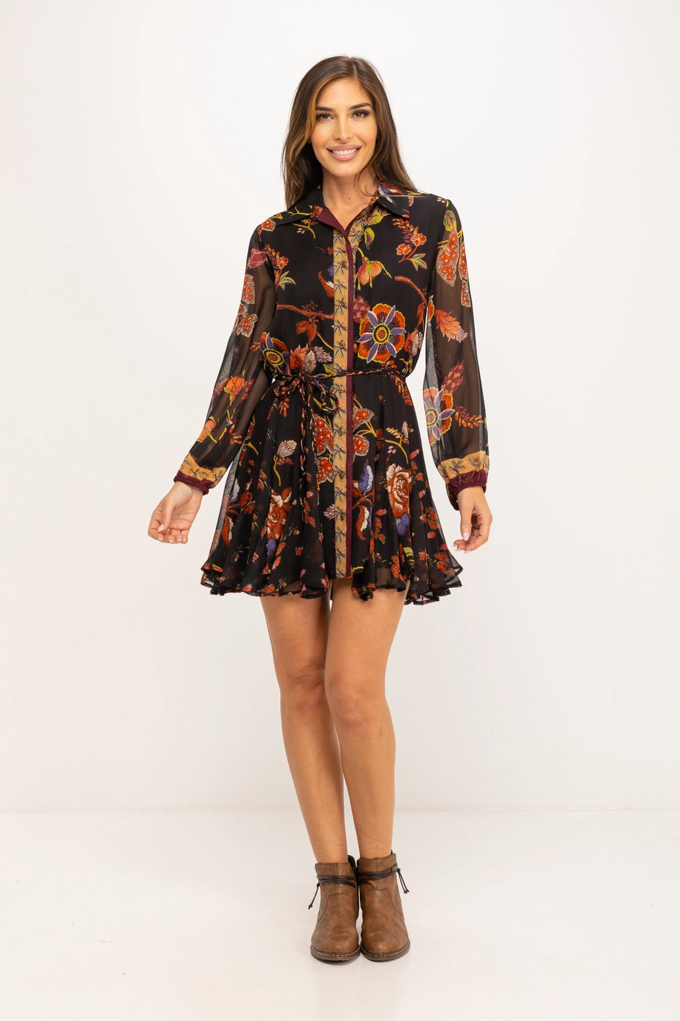 Bohemian viscose dress, Peace & Love by Calao