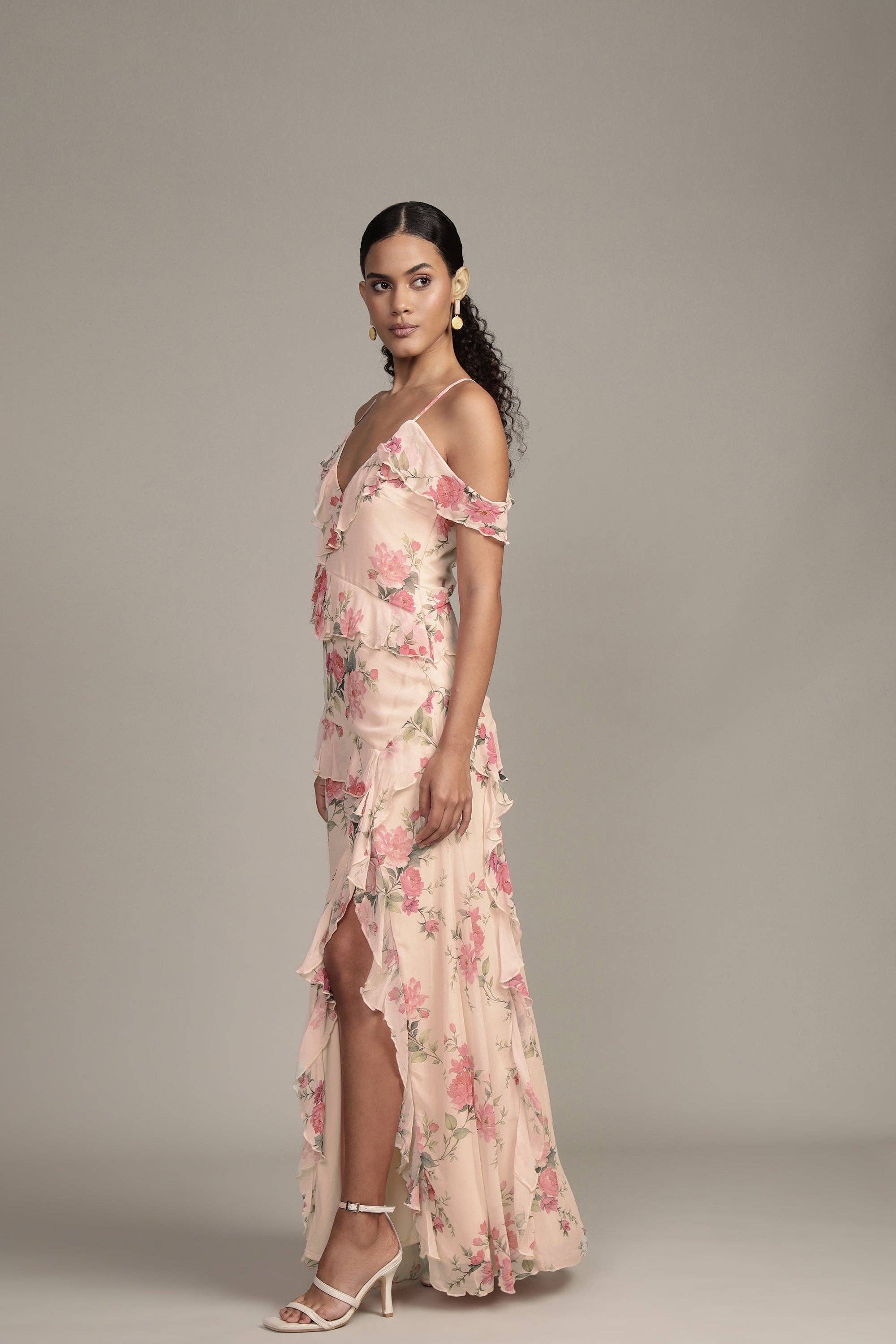 Lace & Beads Leighton Floral Maxi Dress