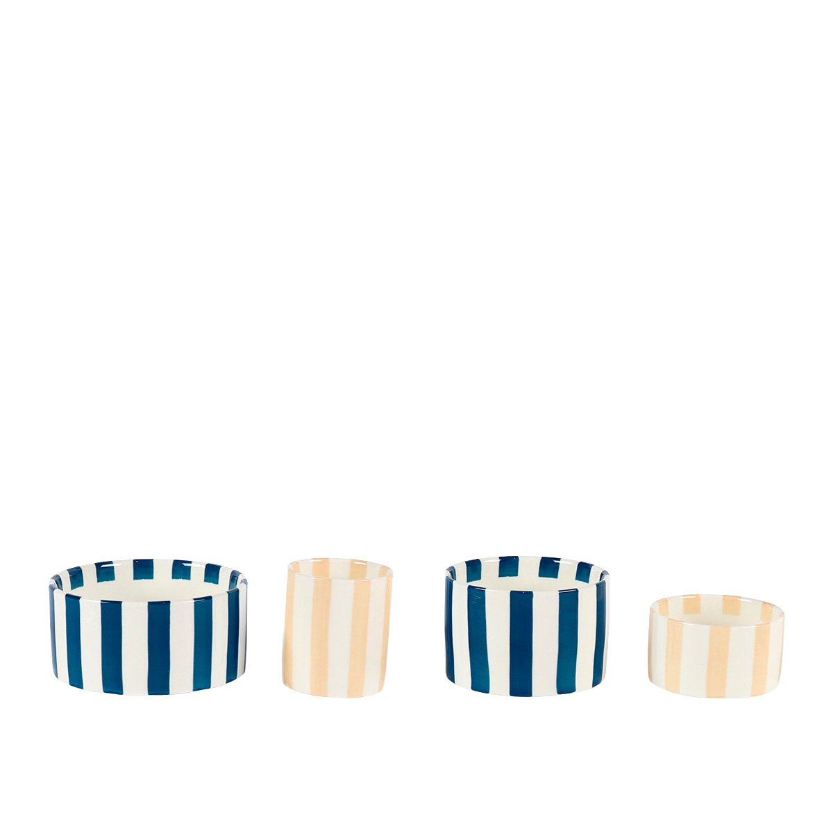 Aperitif | Gestreifte Schalen - 4er-Set