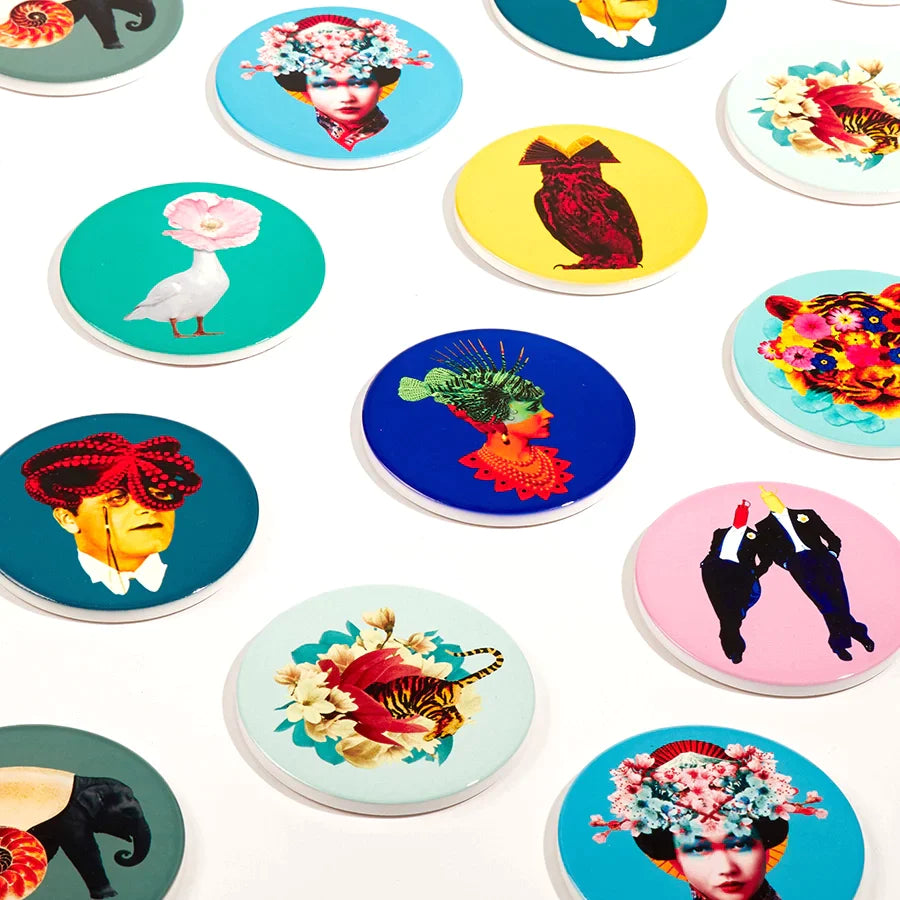 Shellephant set of 4 ceramic coasters