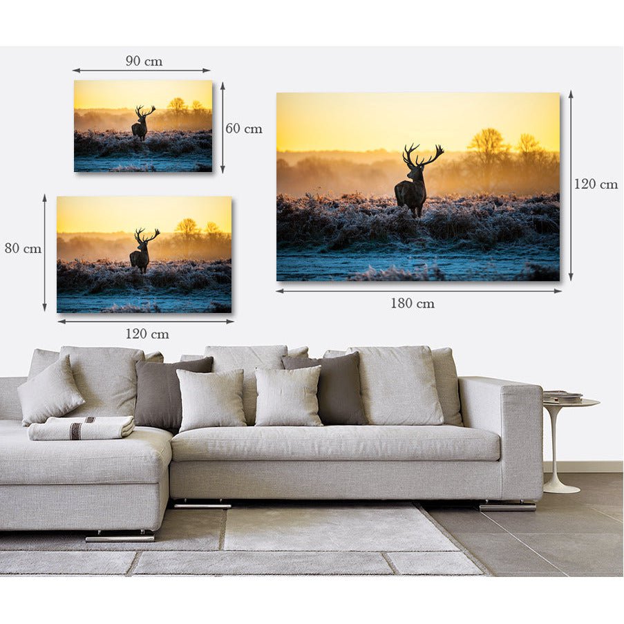 Acrylic Glass – Winter Stag at Dawn