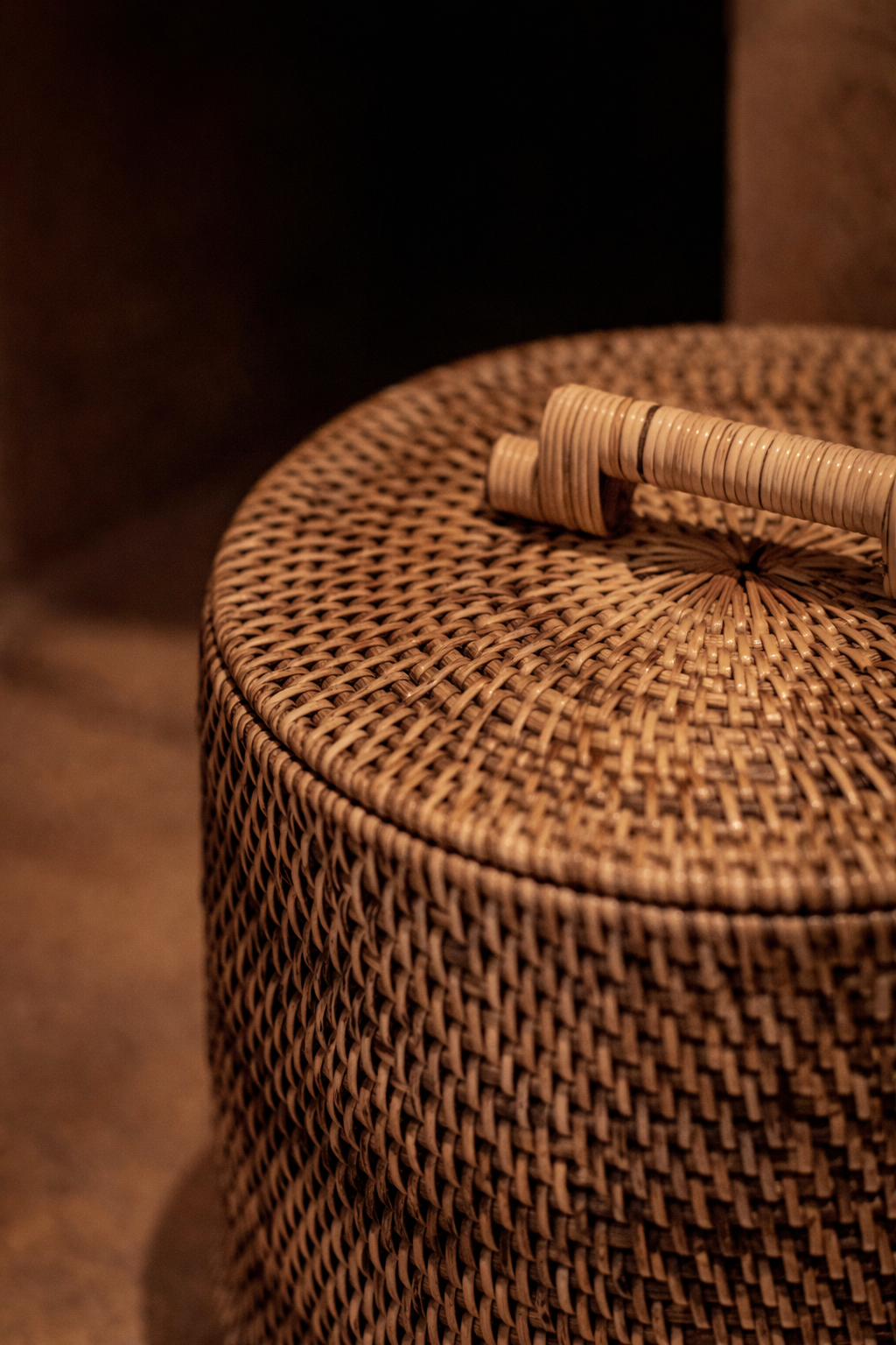The Rattan Bin High - Natural Brown