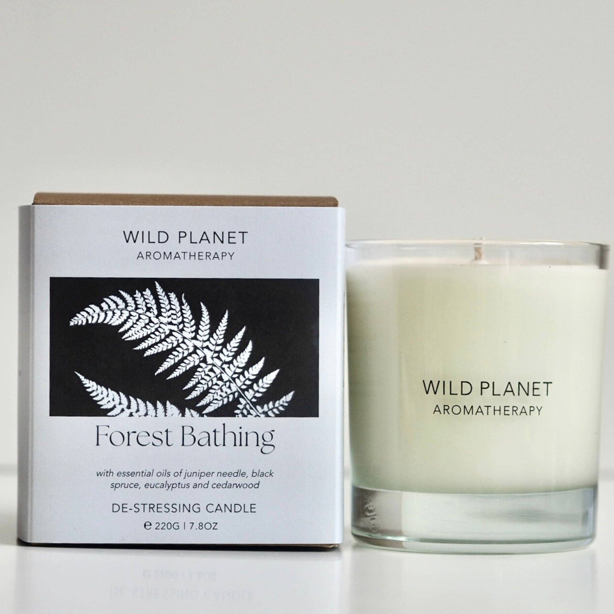 Stress-Reduzierende Kerze: Waldbaden, Wild Planet Aromatherapy