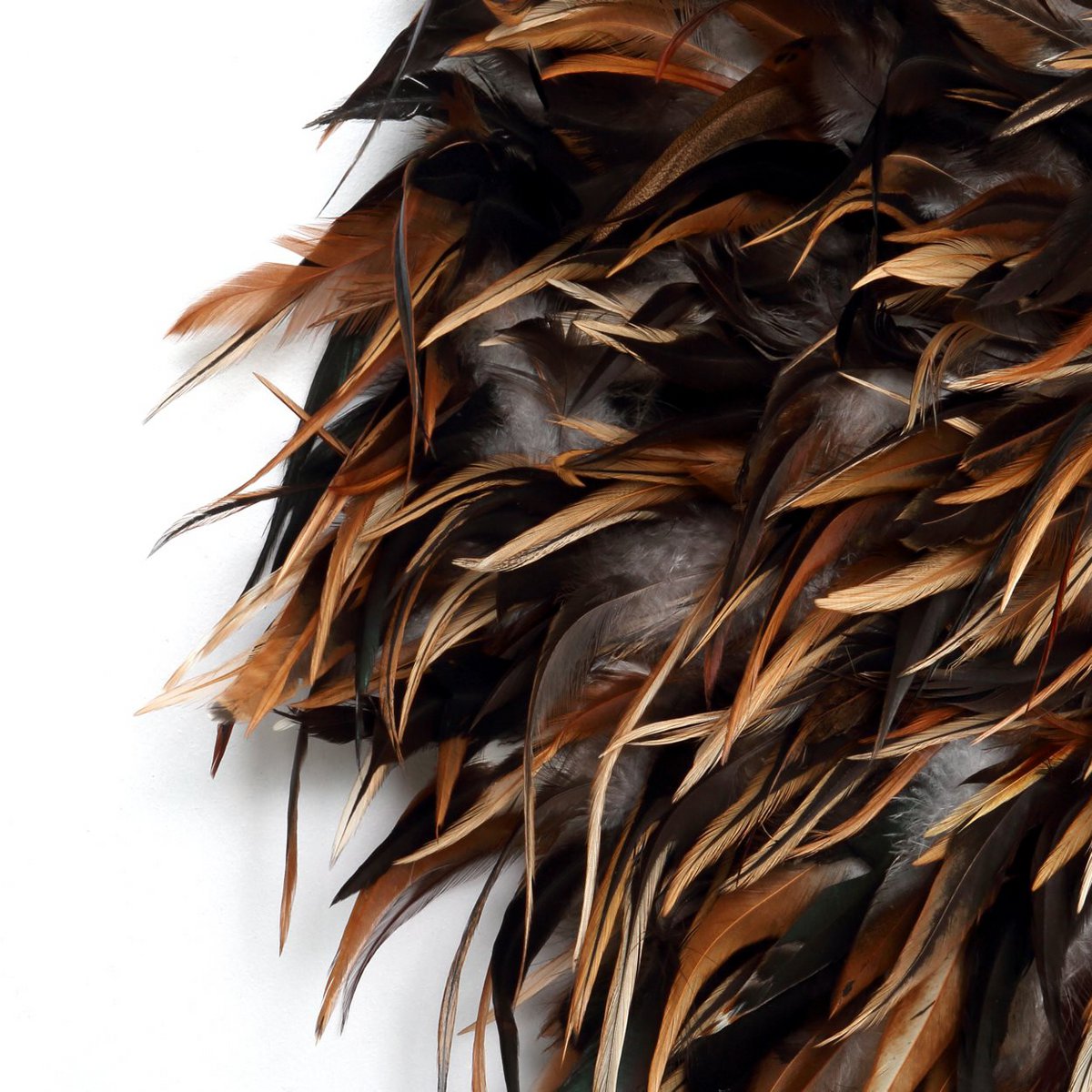 The Coastal Juju – décoration murale en plumes et coquillages (60 cm)