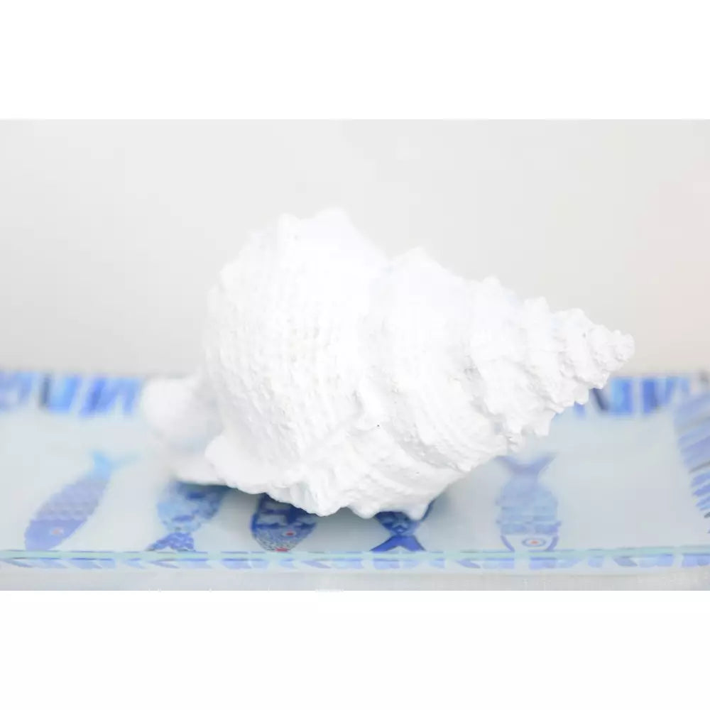 Sculpture escargot, blanche (25x17x13 cm)