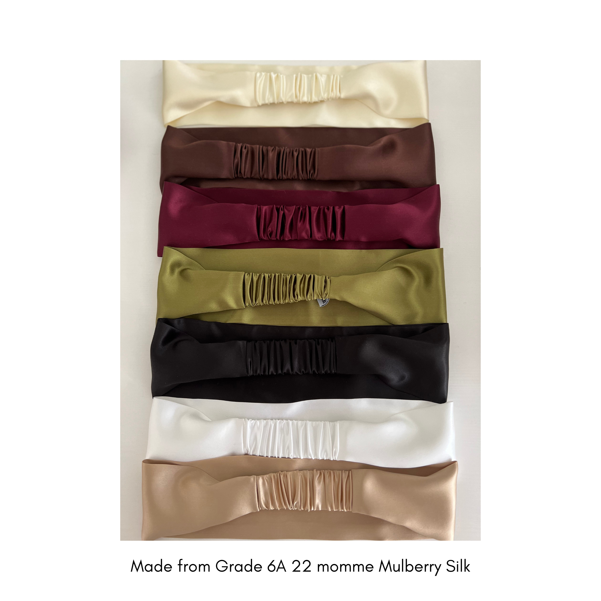 Bandeau en soie - Vin rouge/Bourgogne