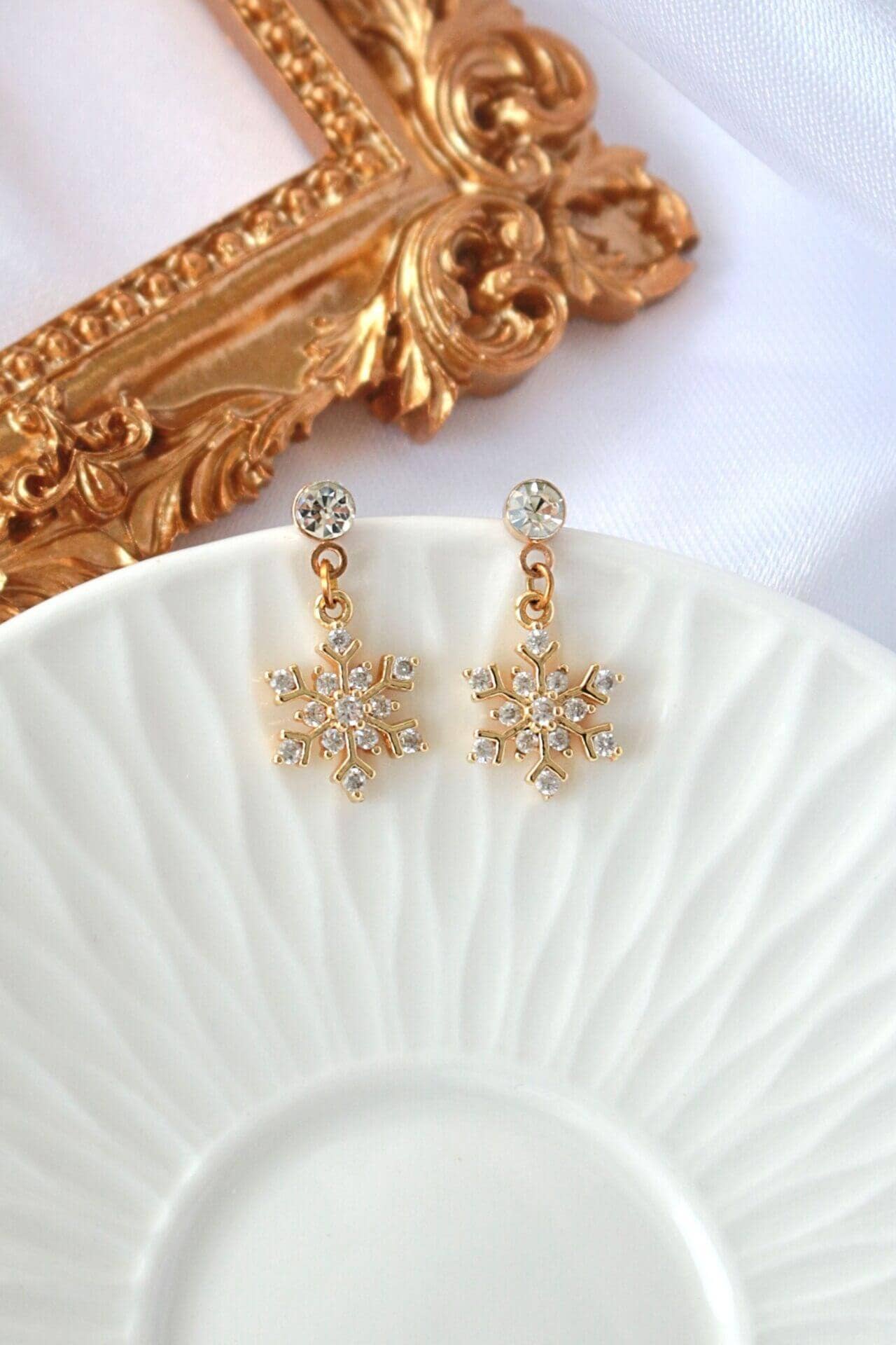 Let it snow | 24k vergoldete Ohrringe