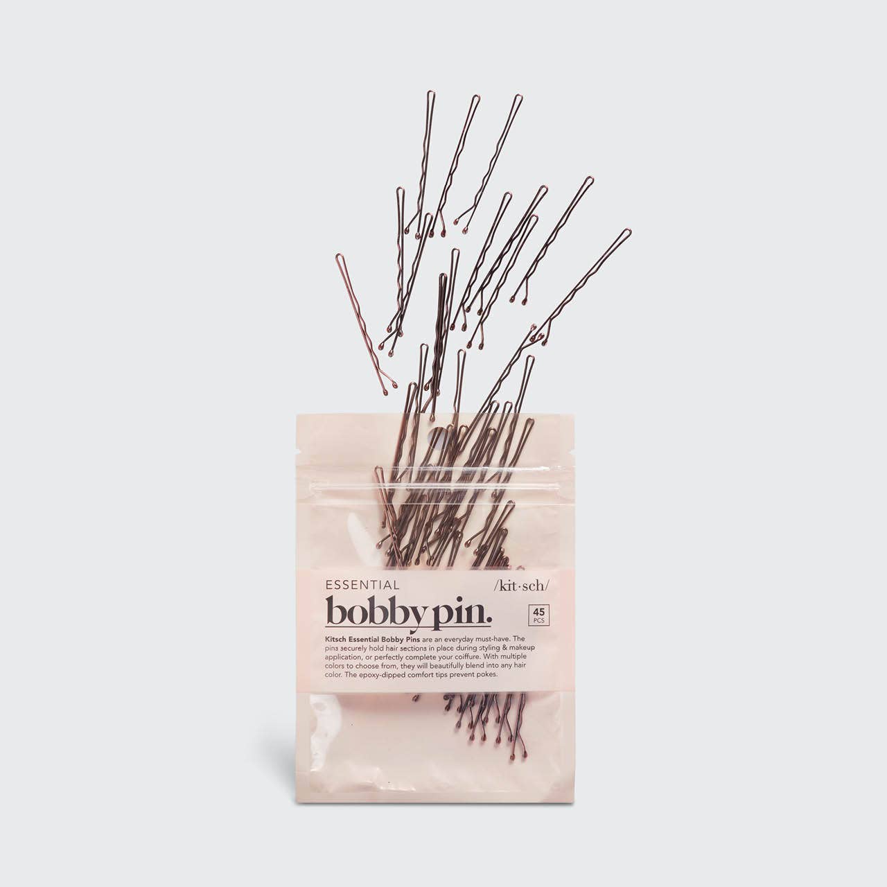 KITSCH | Haarnadeln – 45er-Pack (braun)