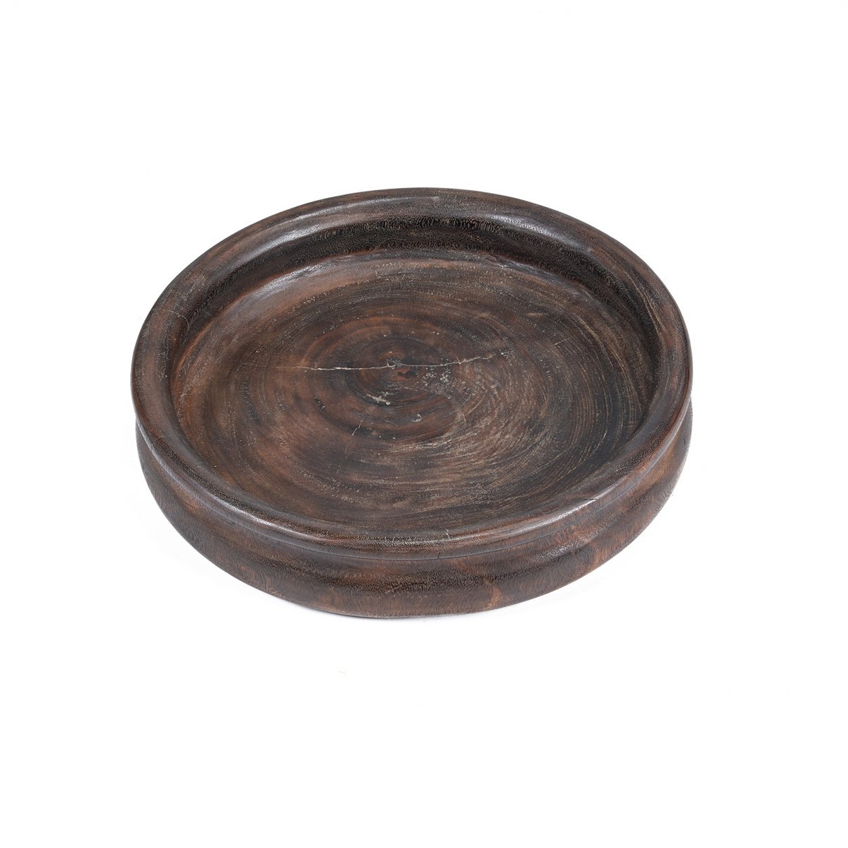 Banyan Bowl in dunklem Walnuss – handgefertigte Mangoholzschale