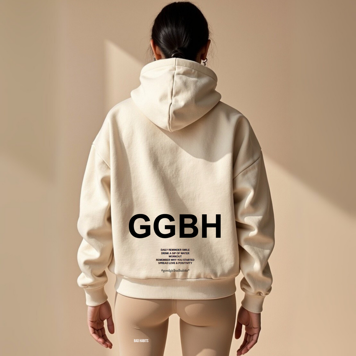 GGBH Zip Hoodie – Light Pink • Beige • Black • Mint