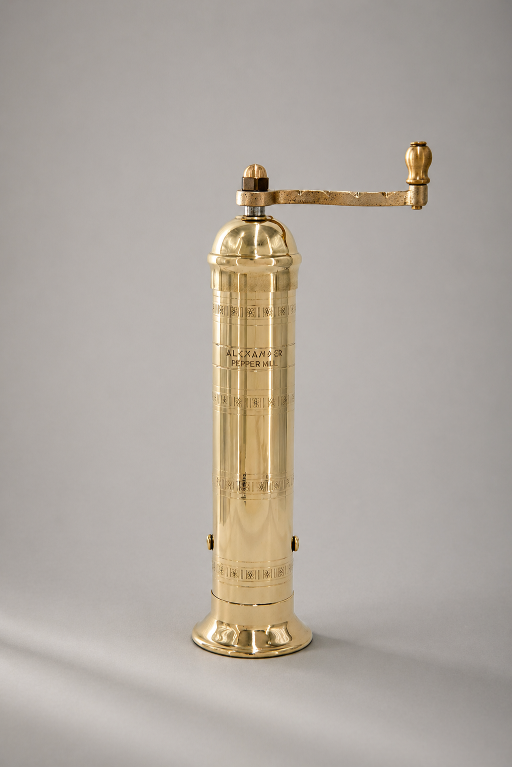 Brass Mill - 9" Pepper Mill, Alexander Handmade Mills