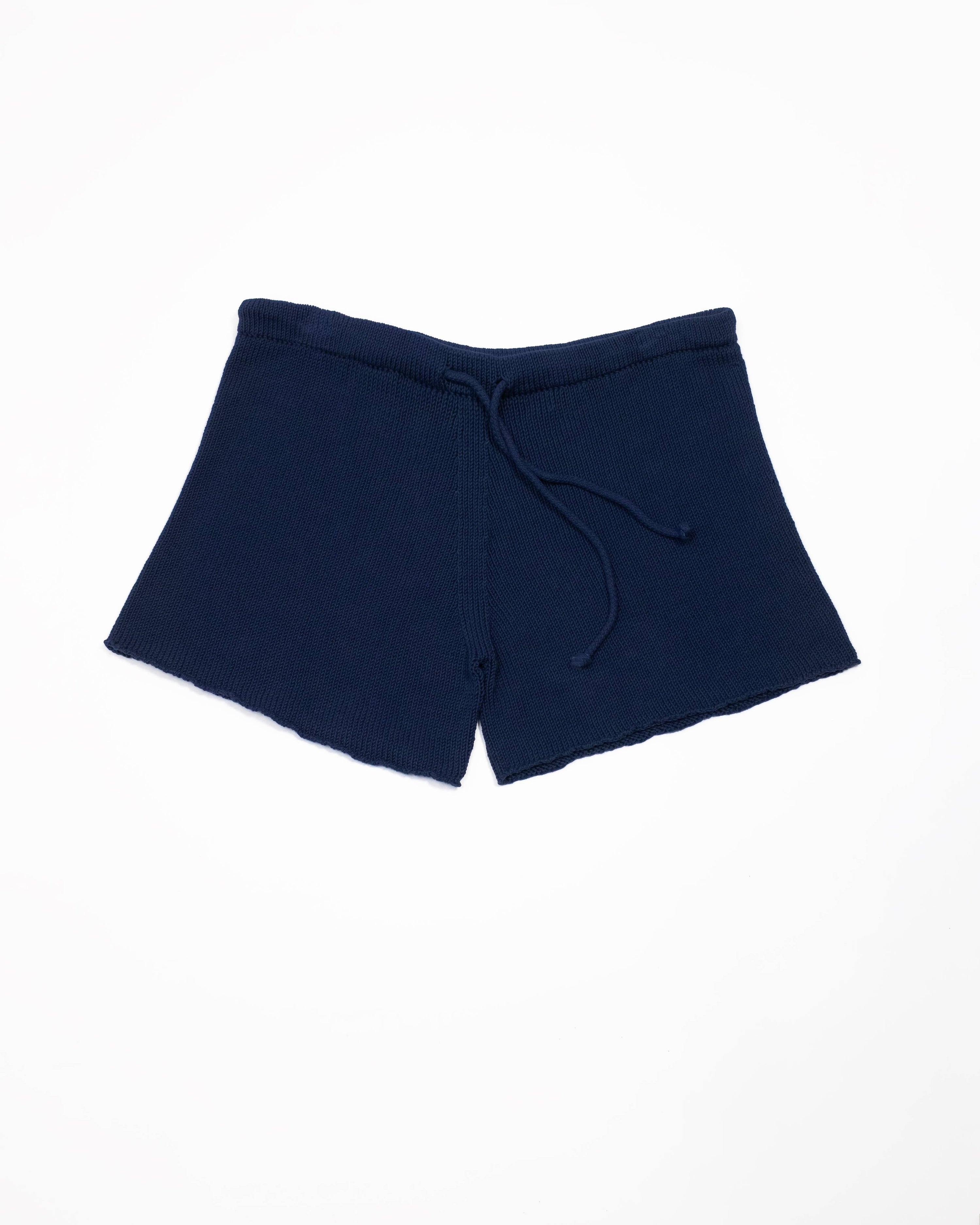 Feinstrick-Baumwollshorts mit Kordelzug | Lèmme
