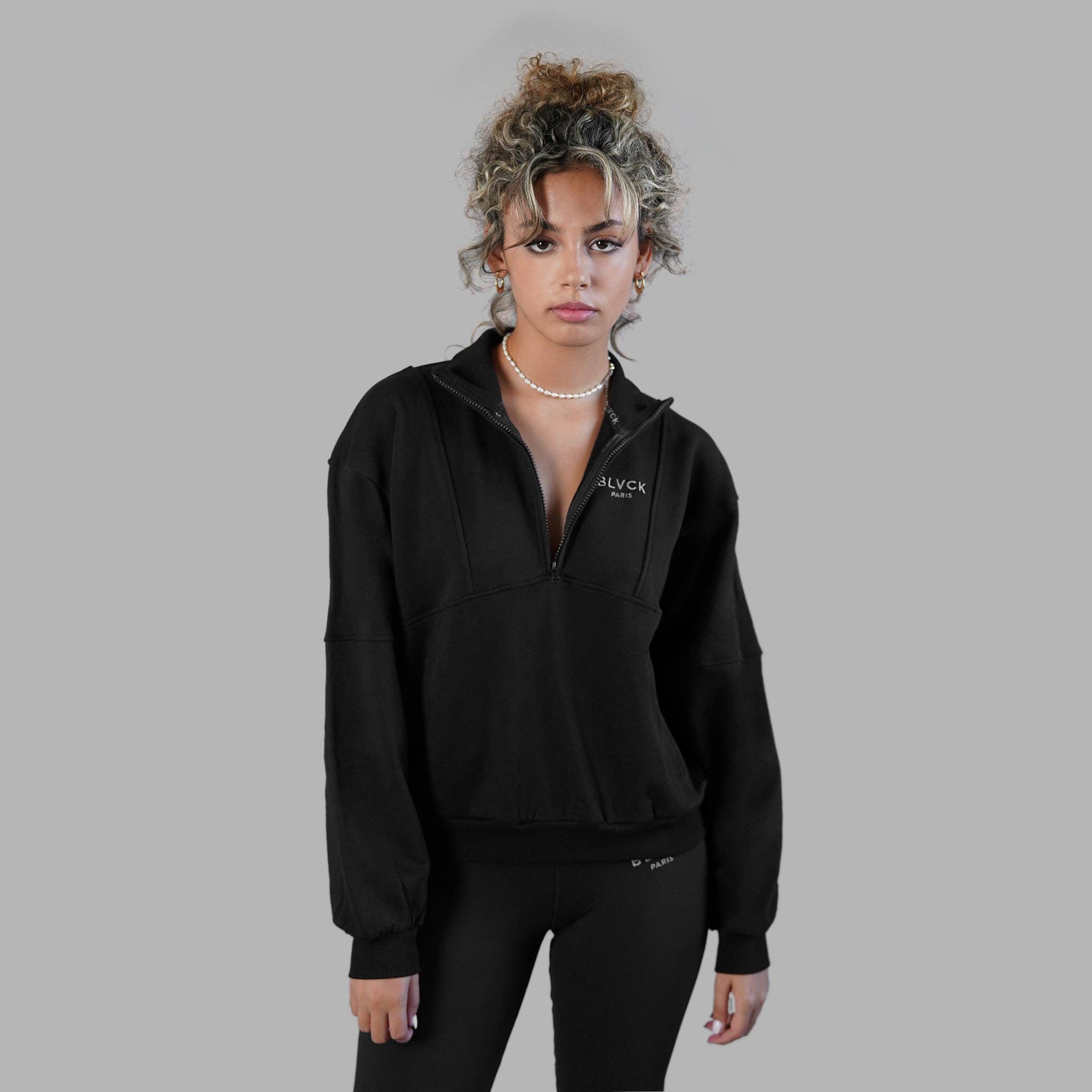 Blvck Halber Reißverschluss-Pullover