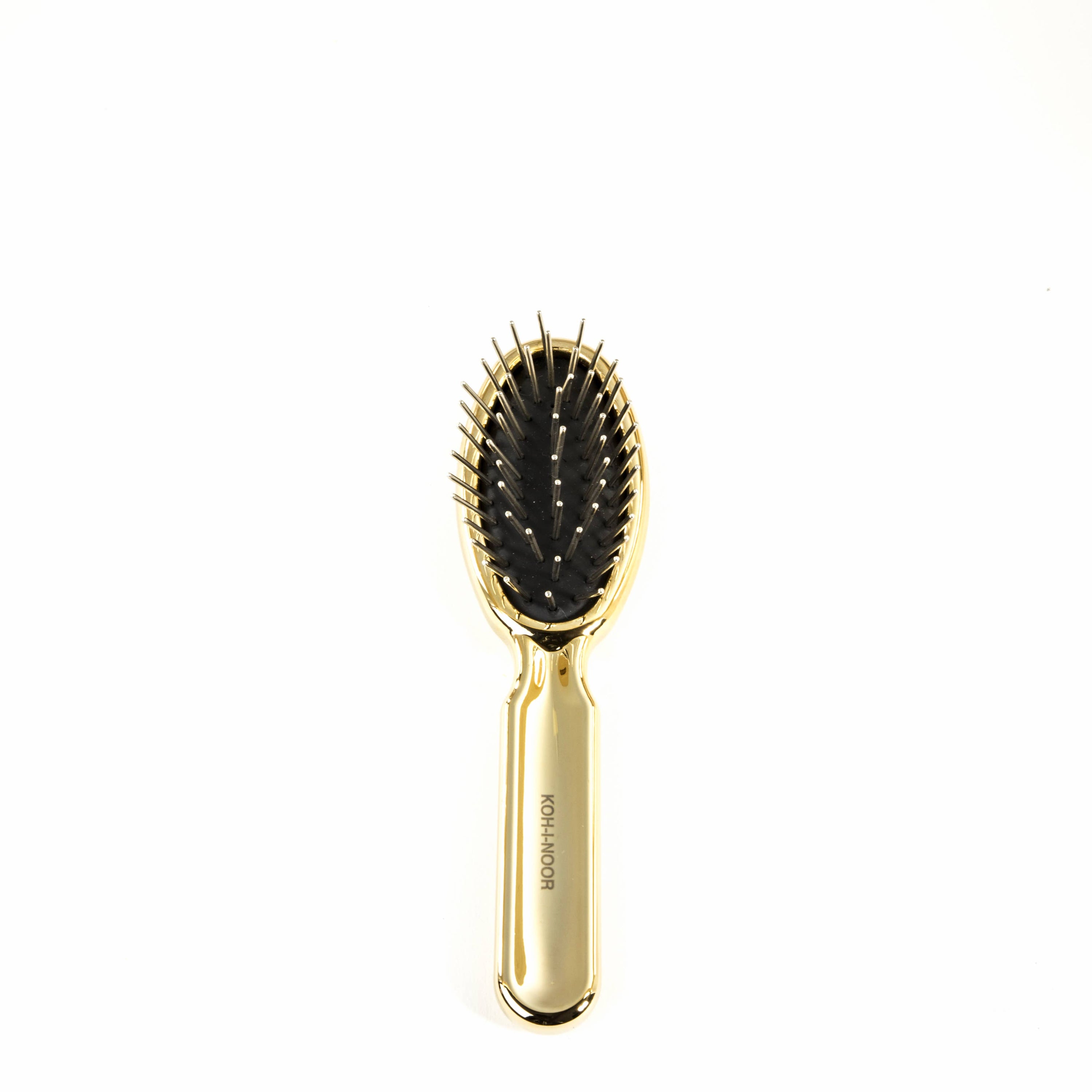 Brosse à cheveux pneumatique de luxe à effet or et argent