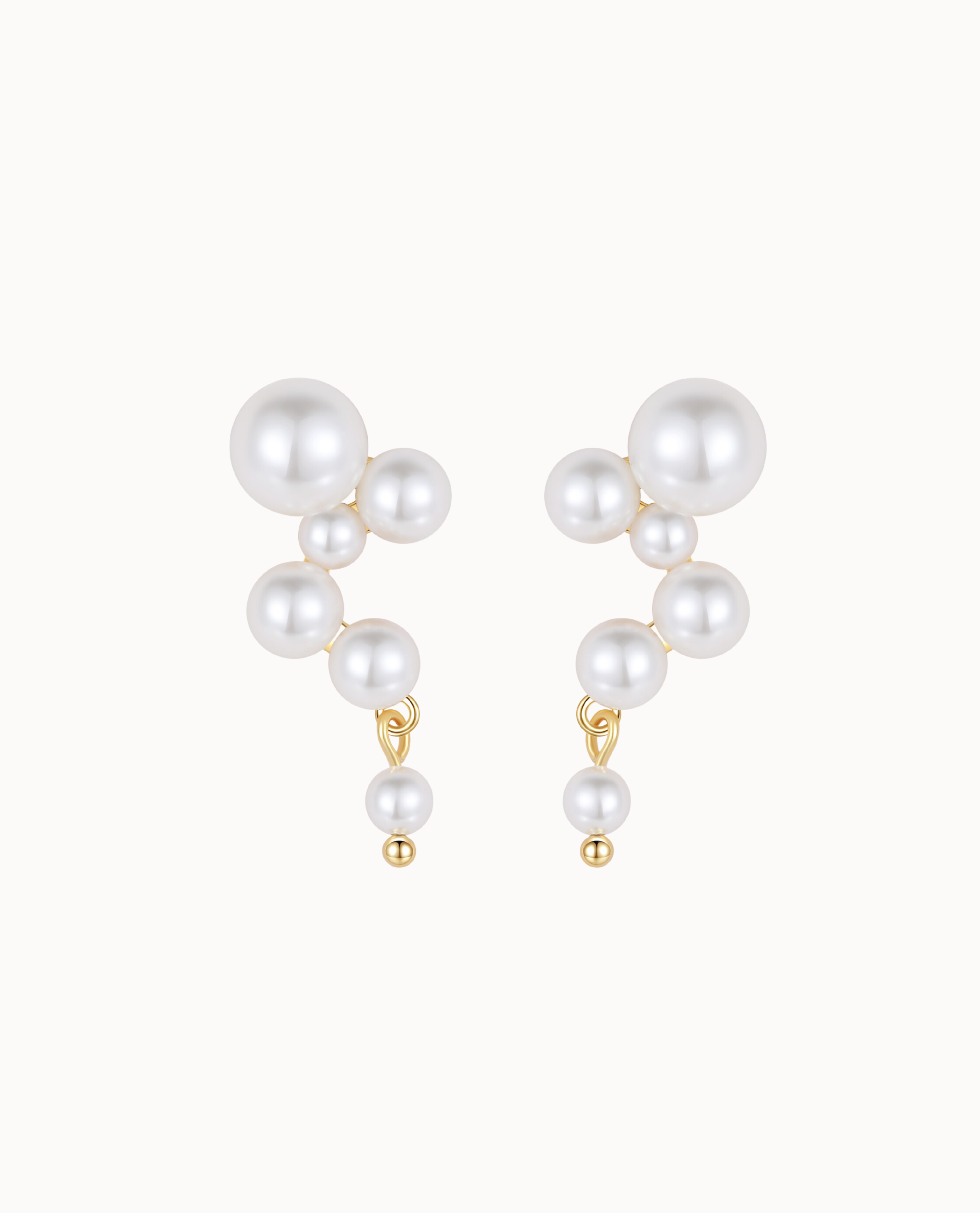 Esen Earrings – 18K Gold Plated Sterling Silver & Mother of Pearl