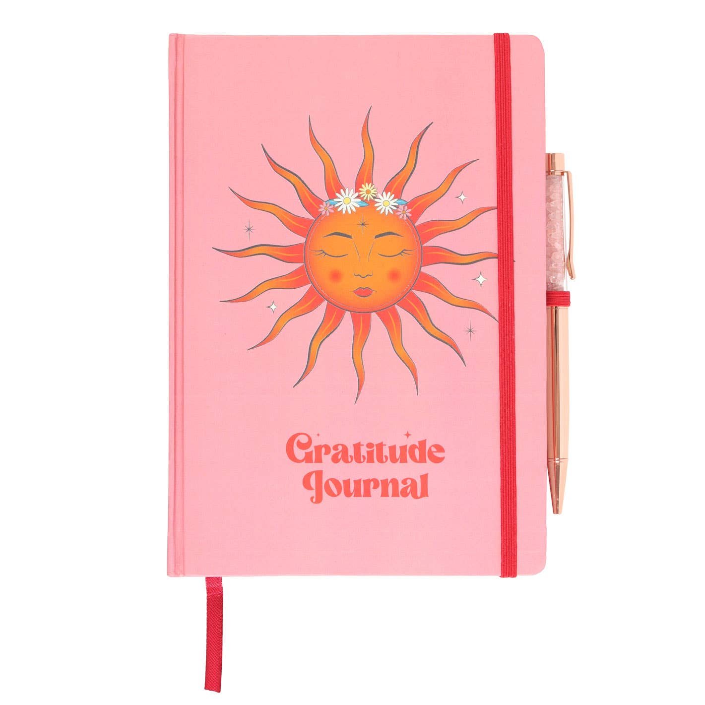 Journal de Gratitude Rêves Célestes avec stylo en quartz rose