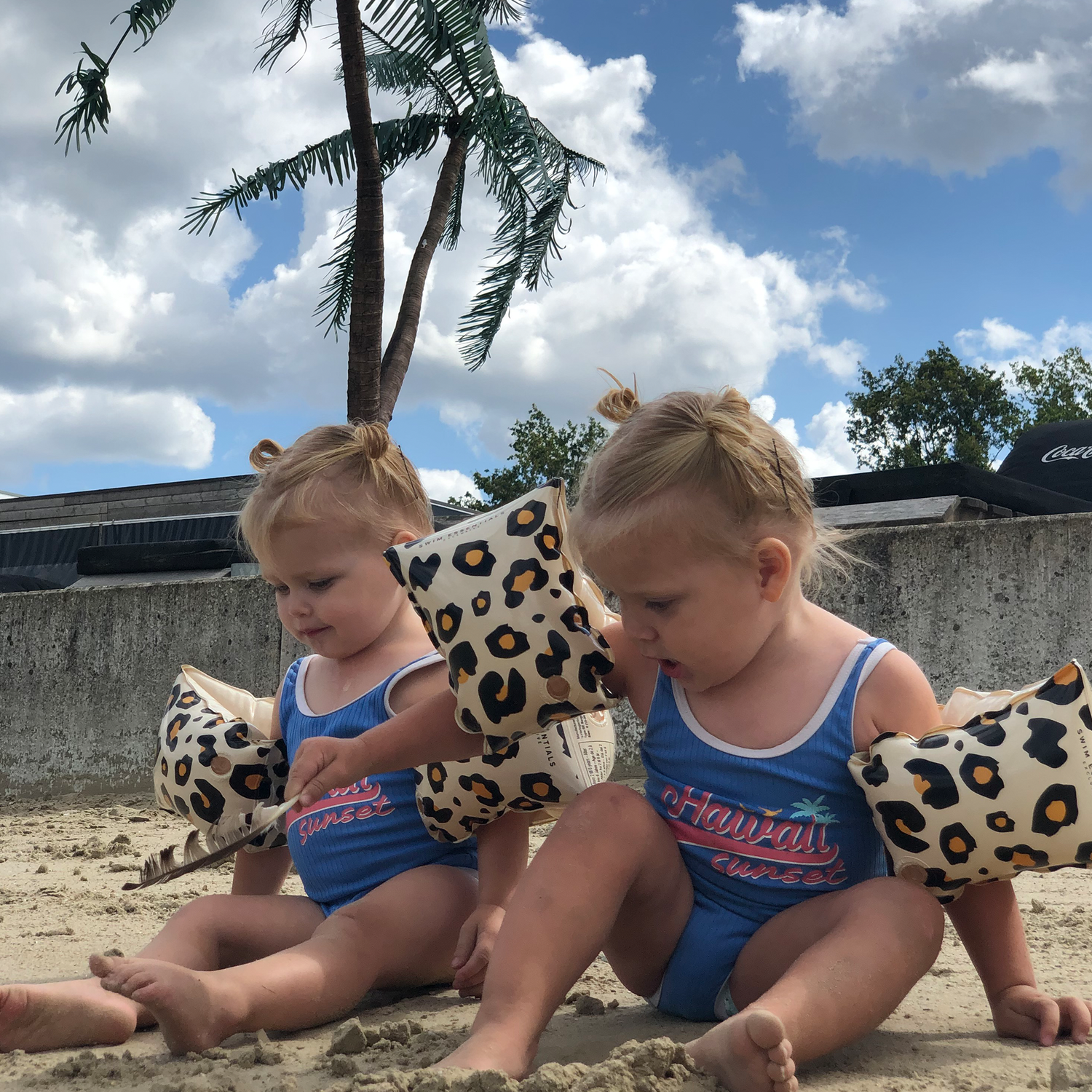 Arm puffs in Leopard print 0-2 years, Swim Essentials
