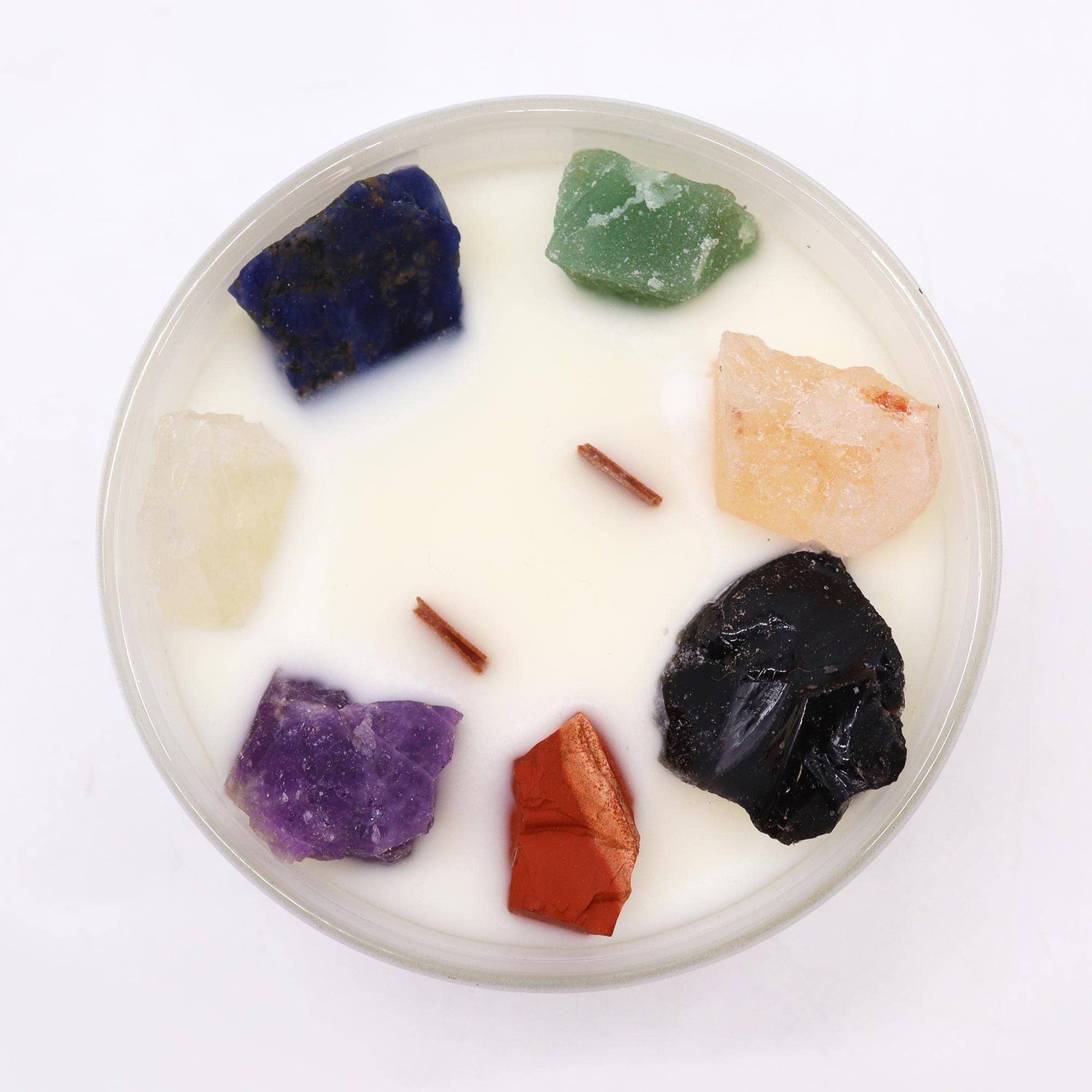 Seven Chakra Crystal Candle | Ljus för inre balans & energihöjning