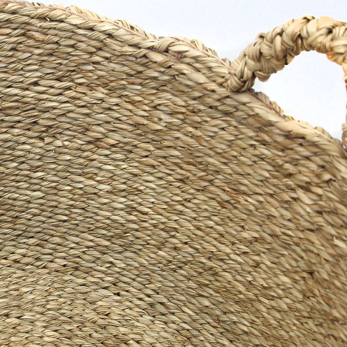 Panier de rangement en jonc de mer Quatres Mains – Naturel (S)