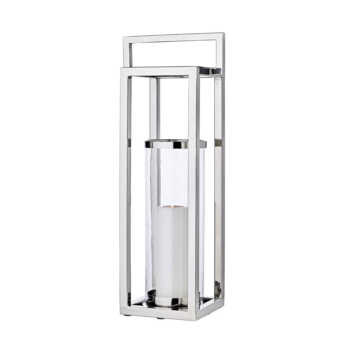 EDZARD | Manhattan Lantern, Stainless Steel 79 cm