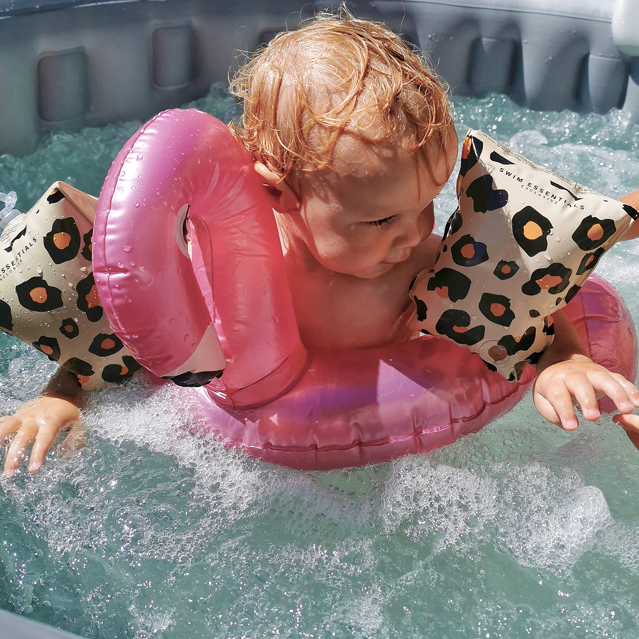 Arm puffs in Leopard print 0-2 years, Swim Essentials