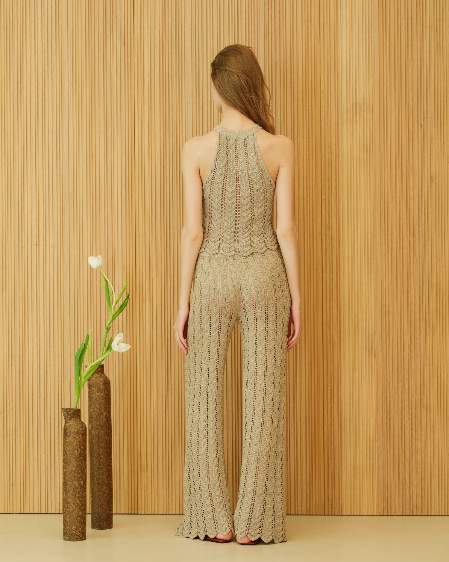 Lèmme Zigzag Crochet Halterneck Top