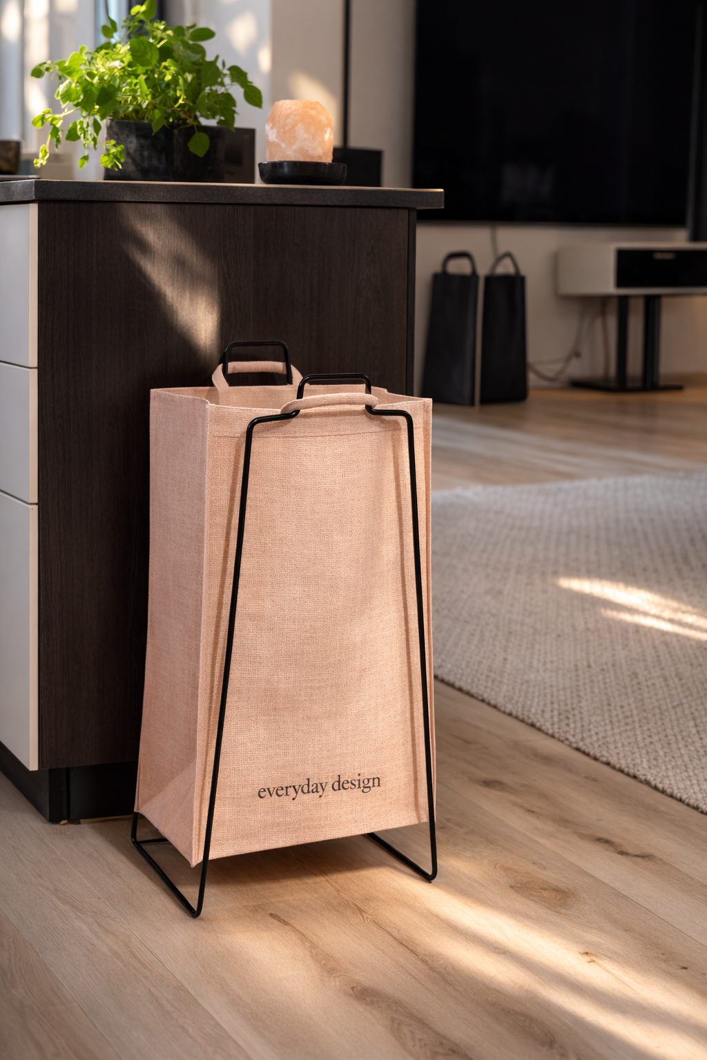 TURKU XL – Designställ för källsortering (svart)