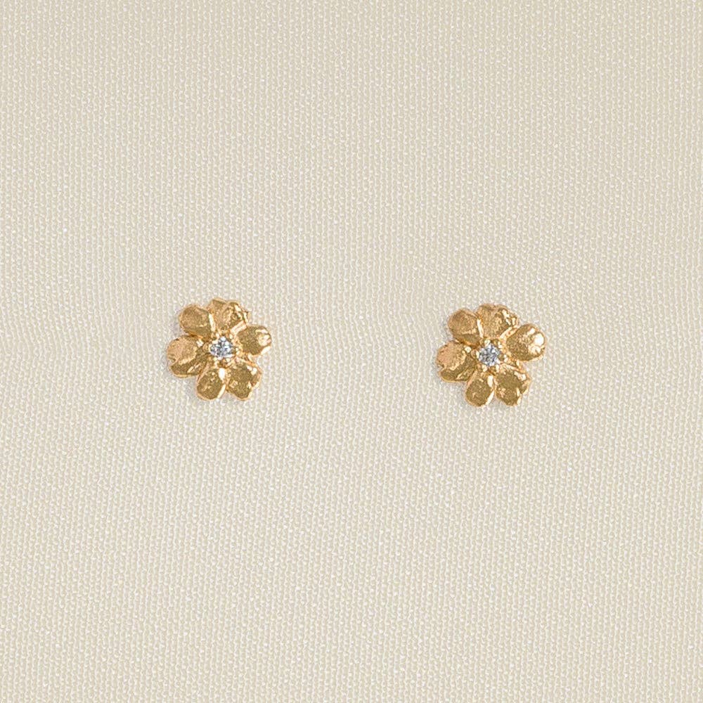 Aleli Blomörhängen – Cubic Zirconia | Guldpläterade