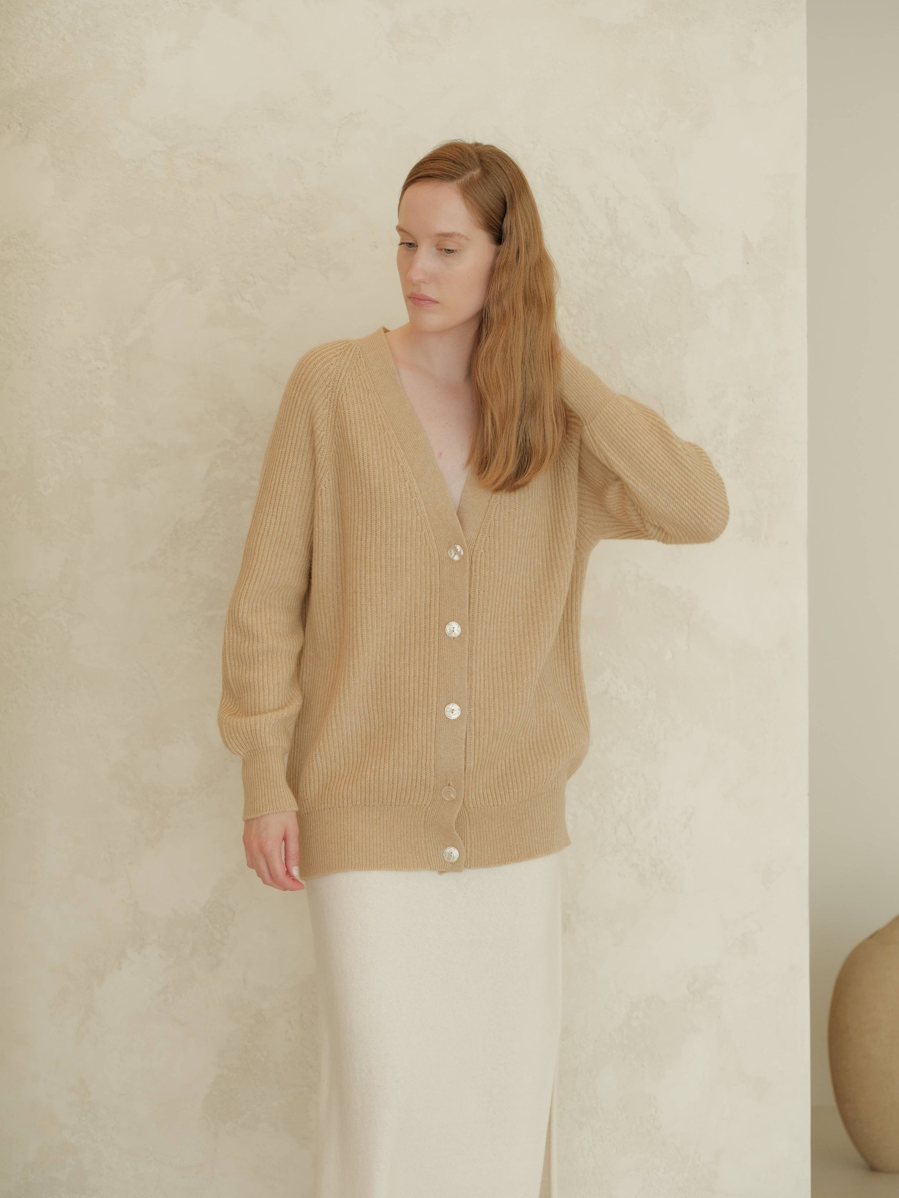 Cardigan Raglanribbade Kashmirkofta
