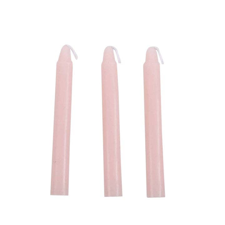 Manifestationsstearinljus – Set om 3 | Rosa | För intention och positiv energi