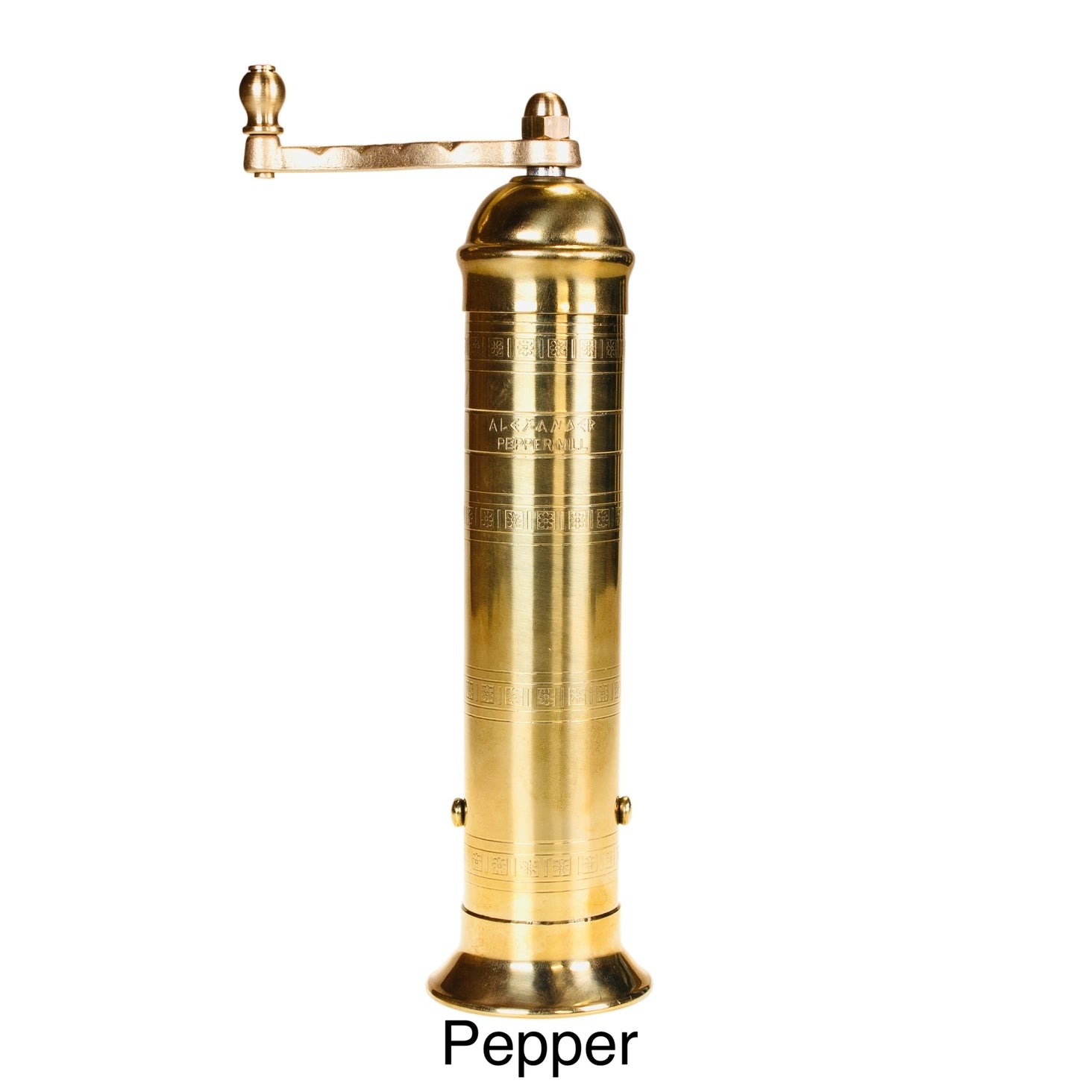 9" Messing Pfeffermühle – Handgefertigte Originalmühle aus Griechenland