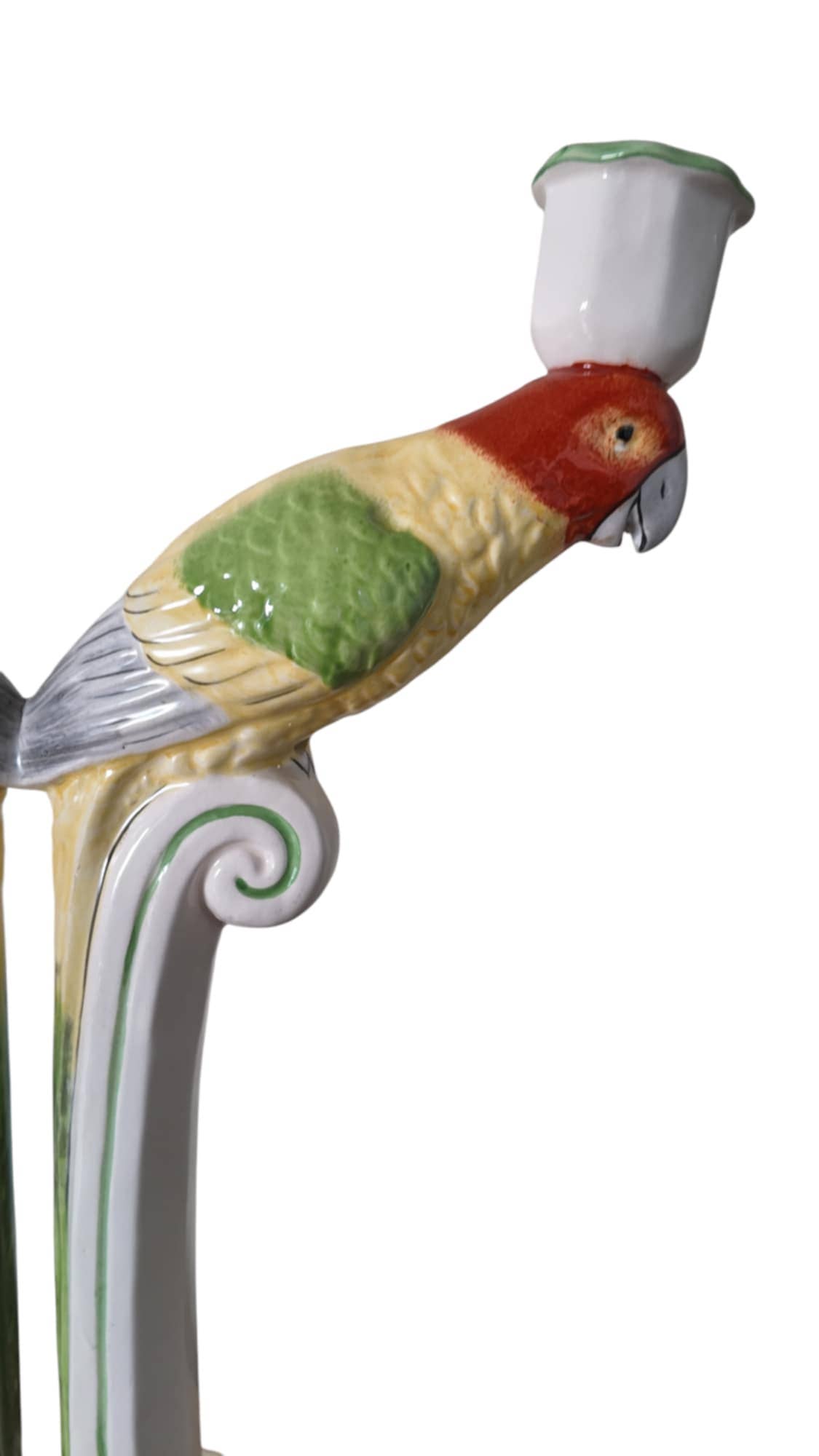 Chandelier perroquet – un rêve Art déco en céramique