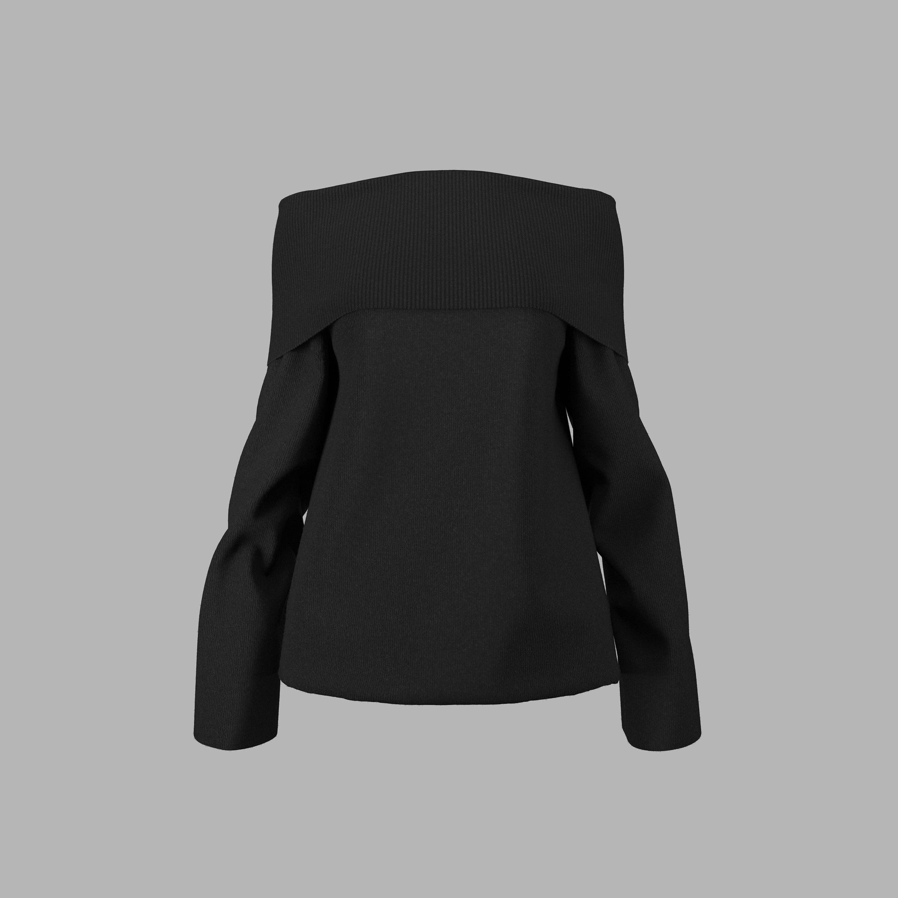Pull en maille à épaules dénudées, Blvck