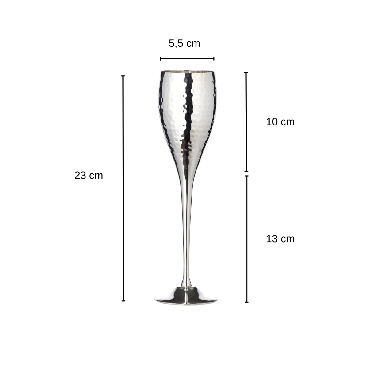Dodo Champagnerglas in Silber 2er-Set | EDZARD