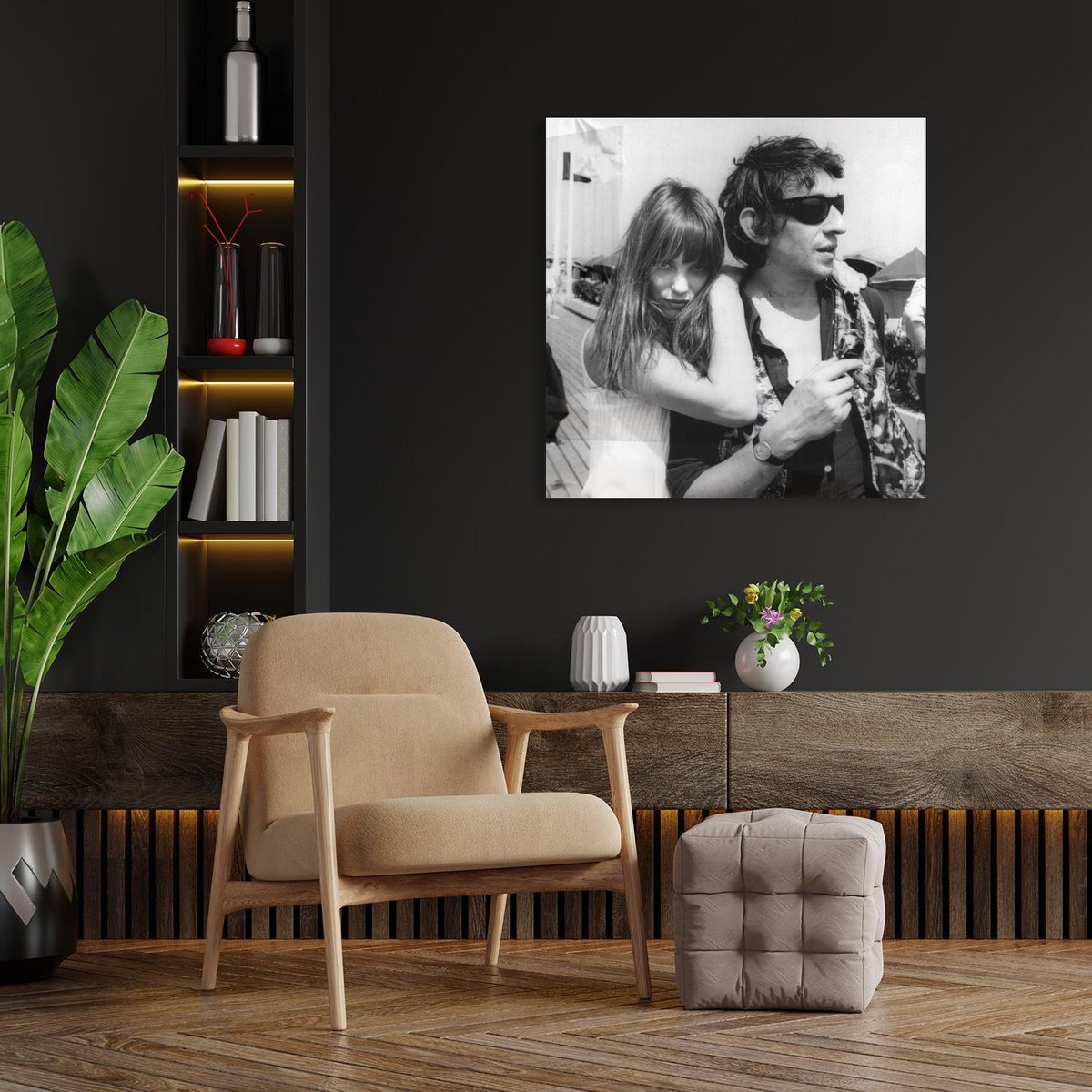 Acrylic glass picture - Jane Birkin & Serge Gainsbourg