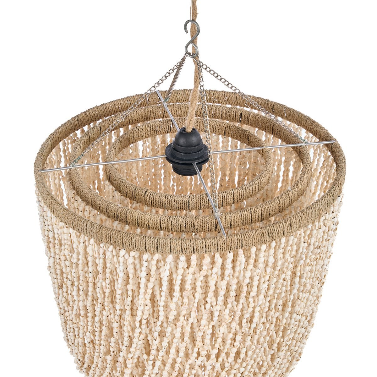 Lagoon Shell Kronleuchter M | Muschellampe aus Naturschalen – Boutique Luxury