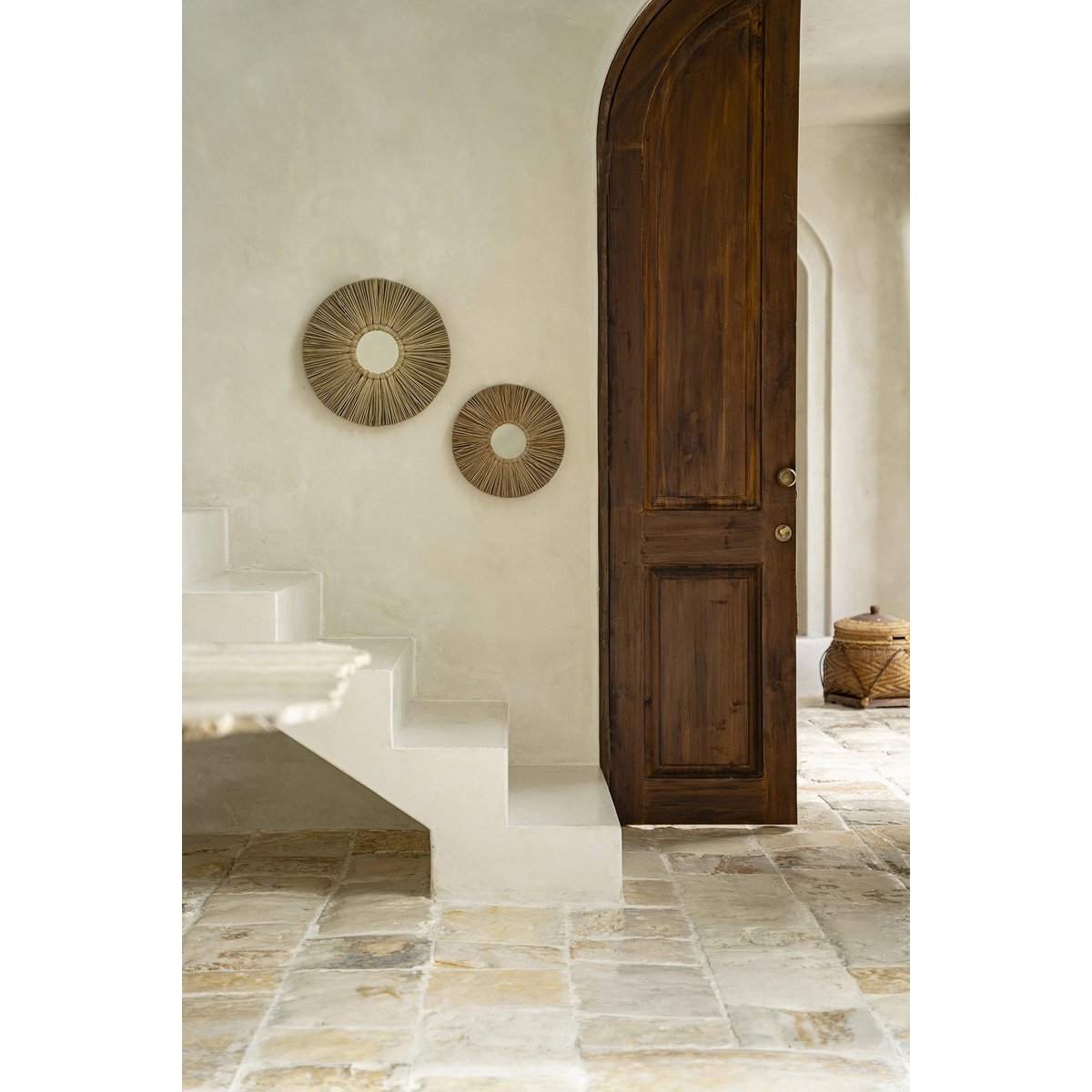 The Alang Alang Mirror - Natural - Ø 45