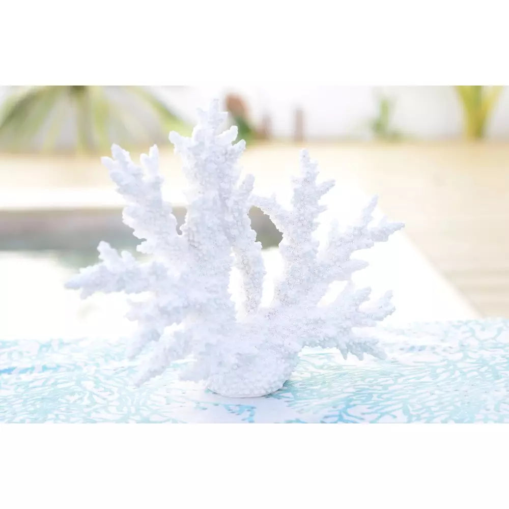 Sculpture corail, blanc (34x13x27 cm)