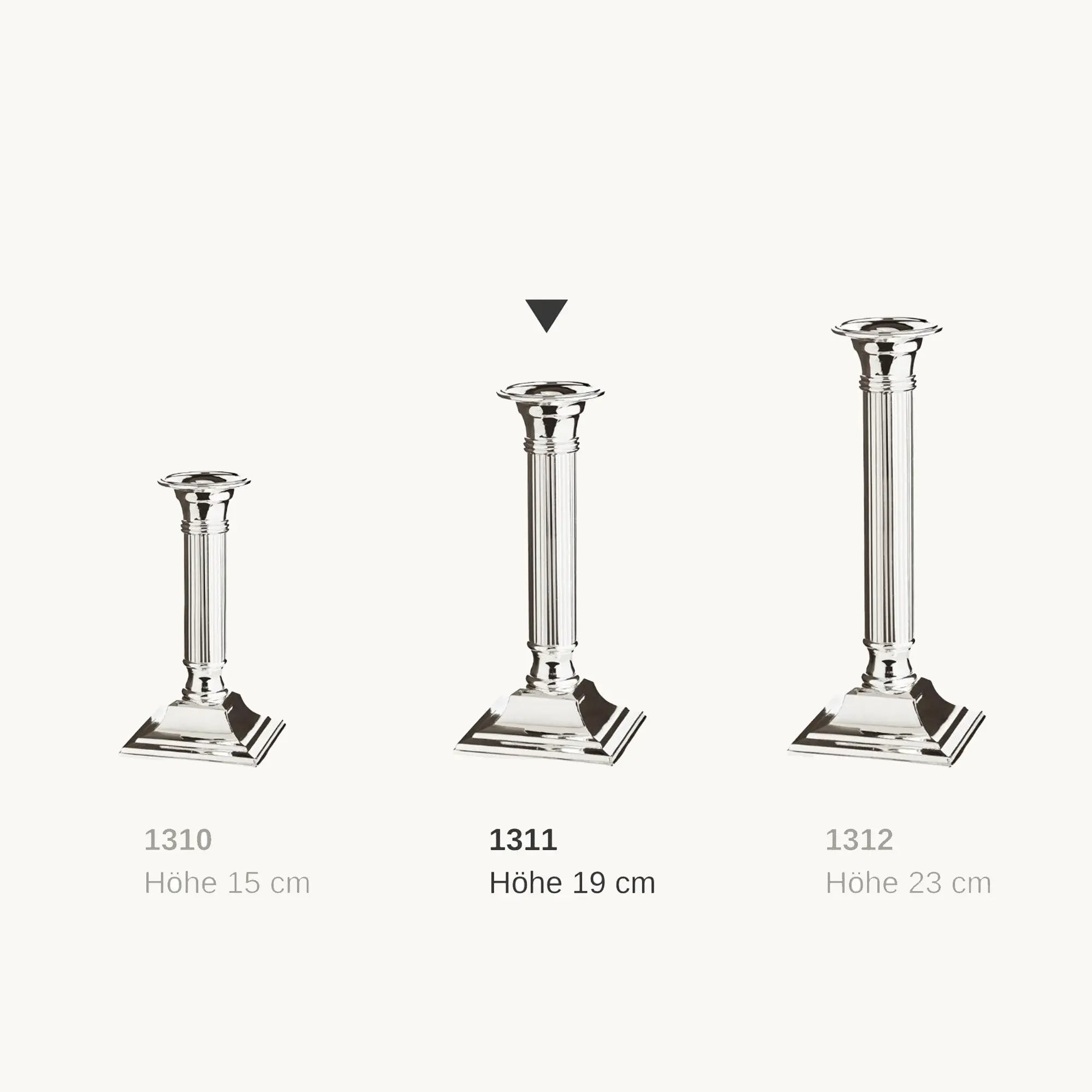 Lincoln Ljusstake – Silverfinish (flera höjder)