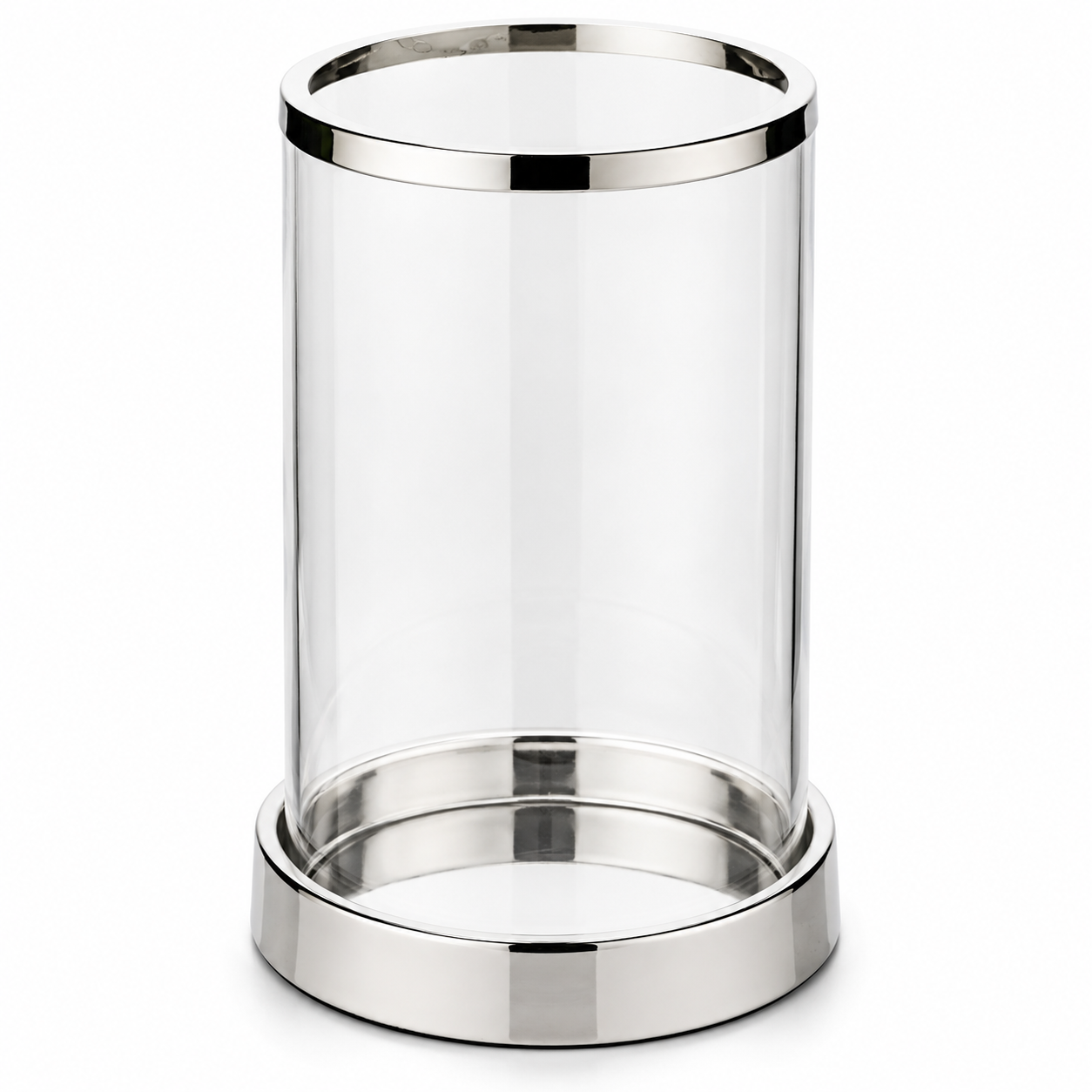 Photophore plaqué argent Sanremo 26 cm | EDZARD