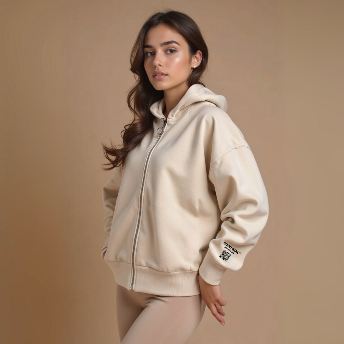 GGBH Zip Hoodie – Light Pink • Beige • Black • Mint