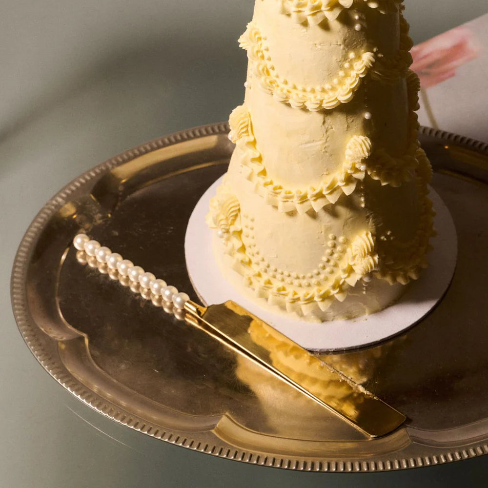LEPELCLUB – Set of Pearl Cake Knife & Server