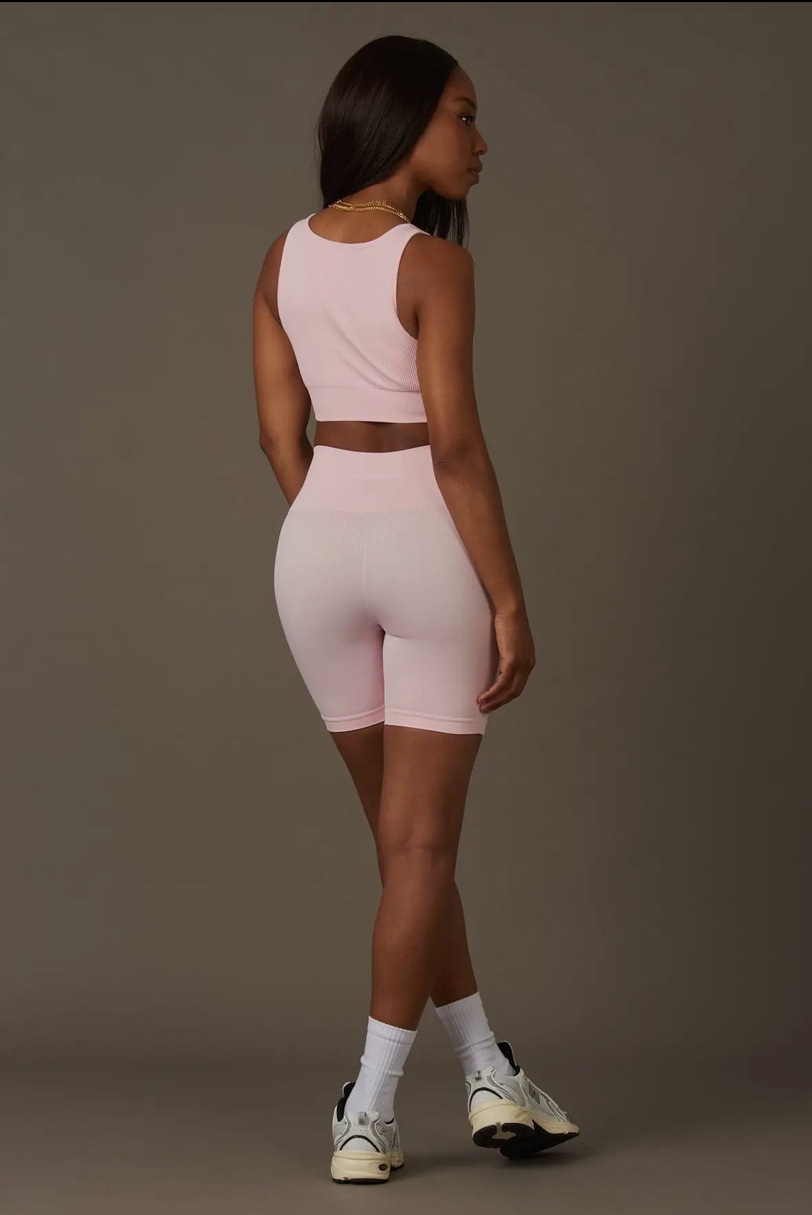 Rainbow Bra in Ice Pink, Believe Athletics