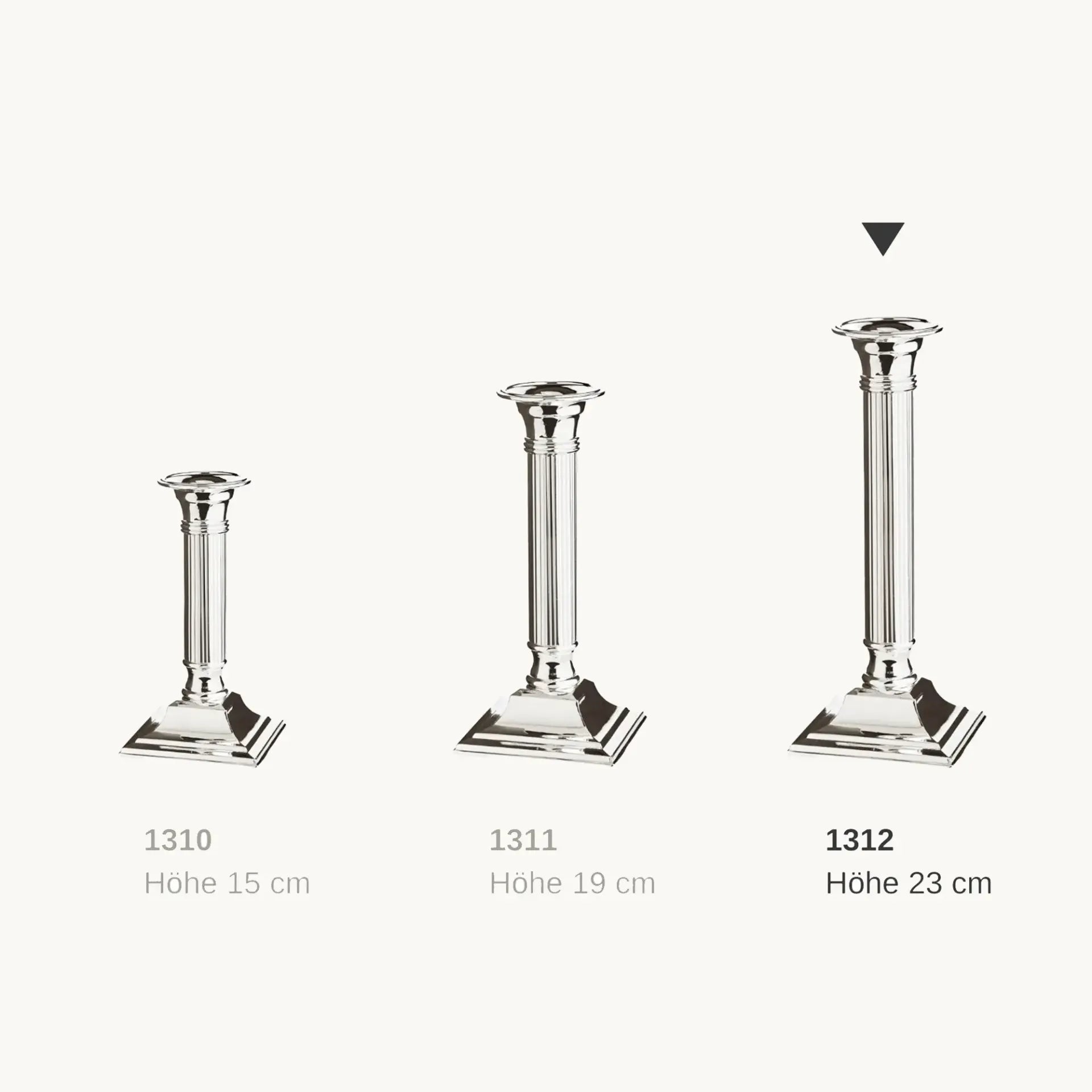 Lincoln Ljusstake – Silverfinish (flera höjder)