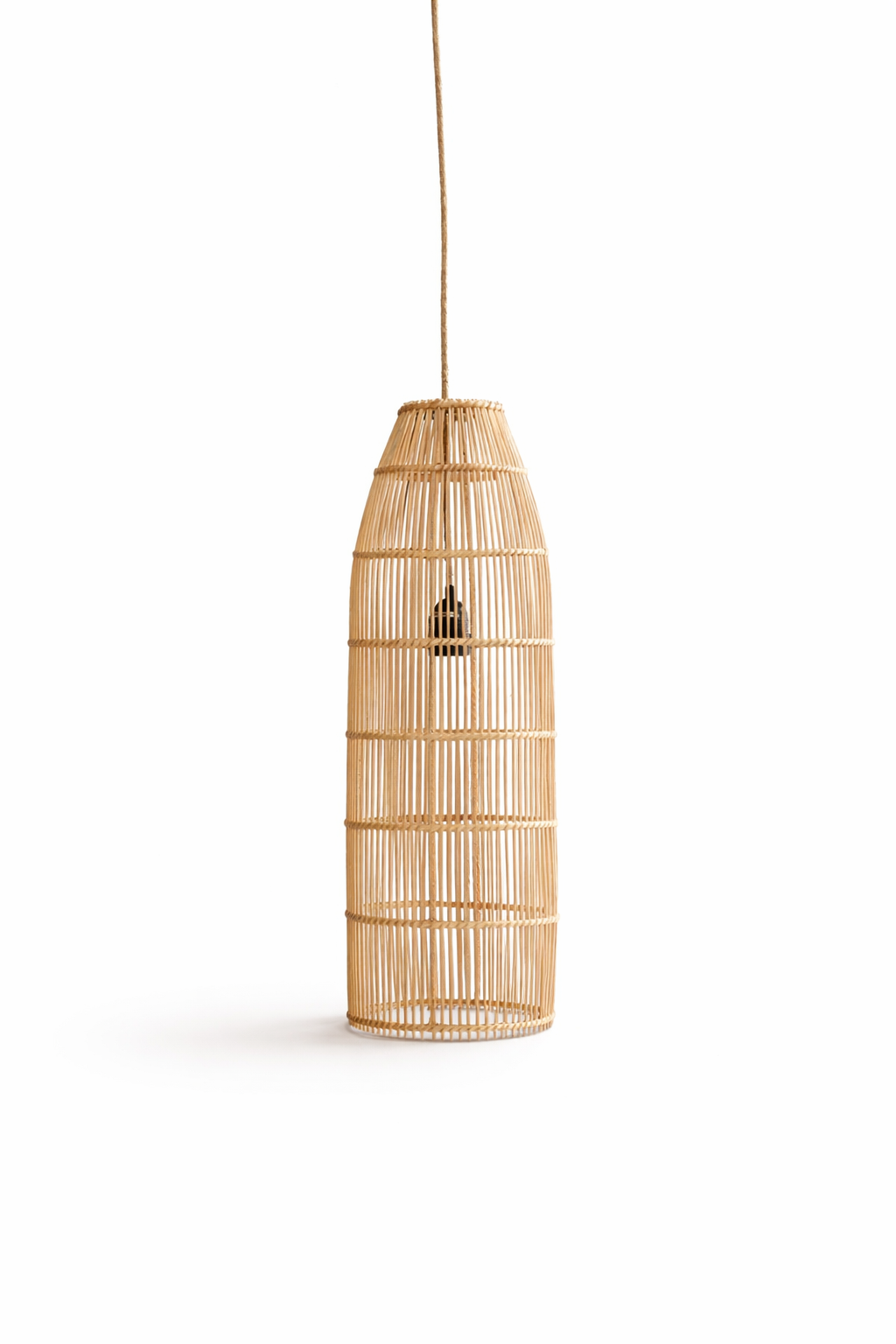 Fischreuse Pendelleuchte – Natur ⌀22 × H62 cm
