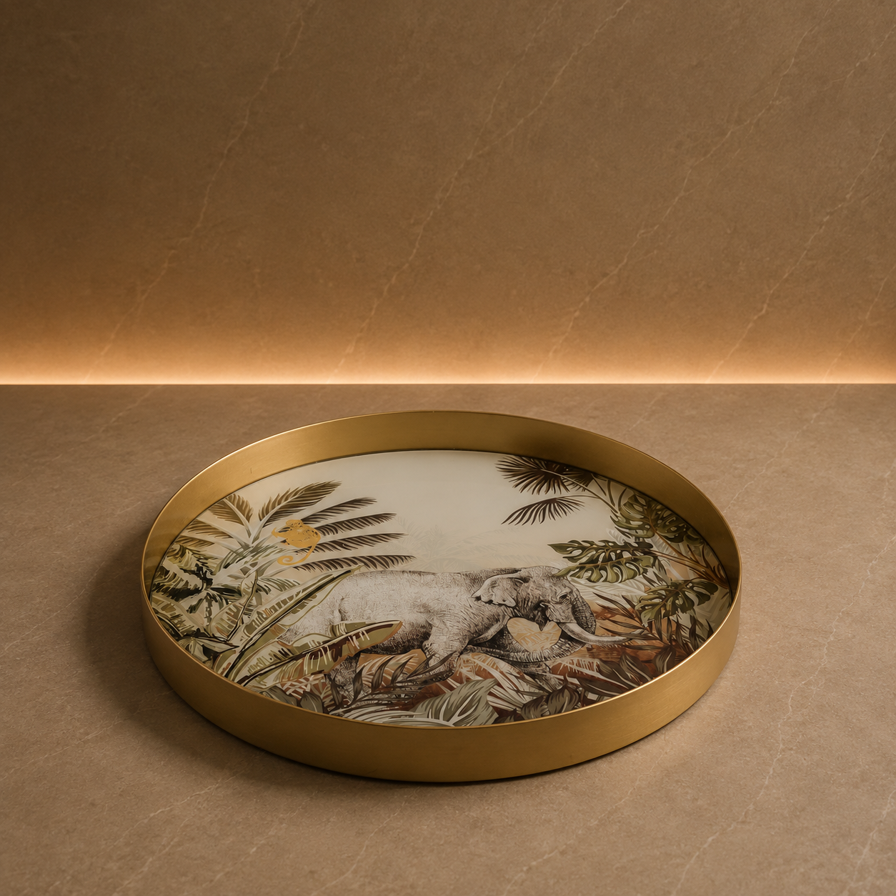 Kenya Elephant Round Tray – Rund dekorativ bricka 30 cm