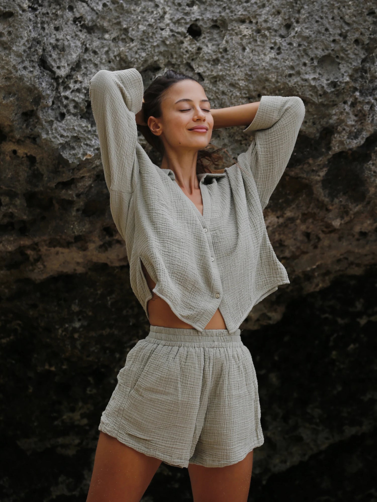 Echo Boy Short- Khaki Green, The Handloom Los Angeles